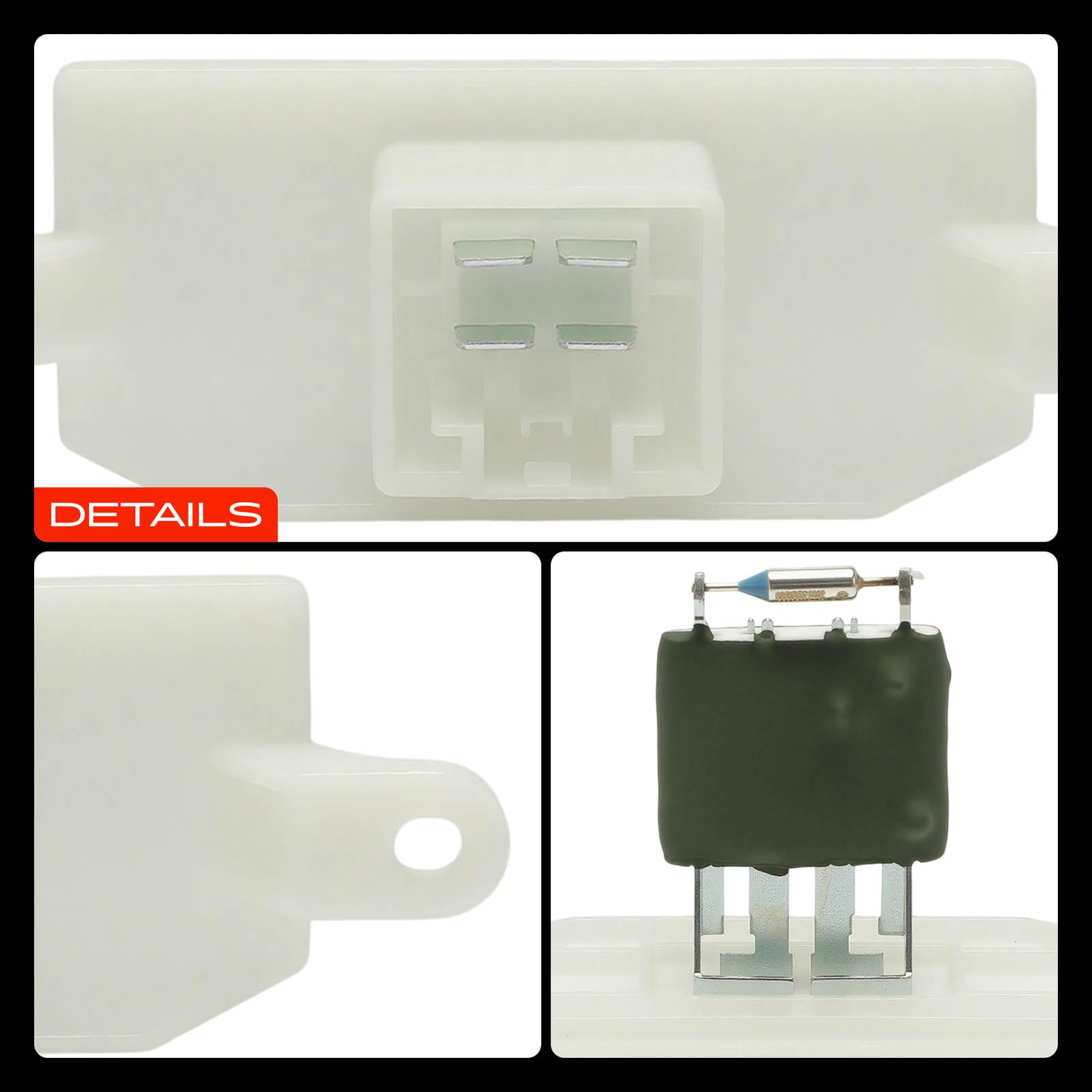 A-Premium resistor label with reference numbers showing compatibility confirmation benefit