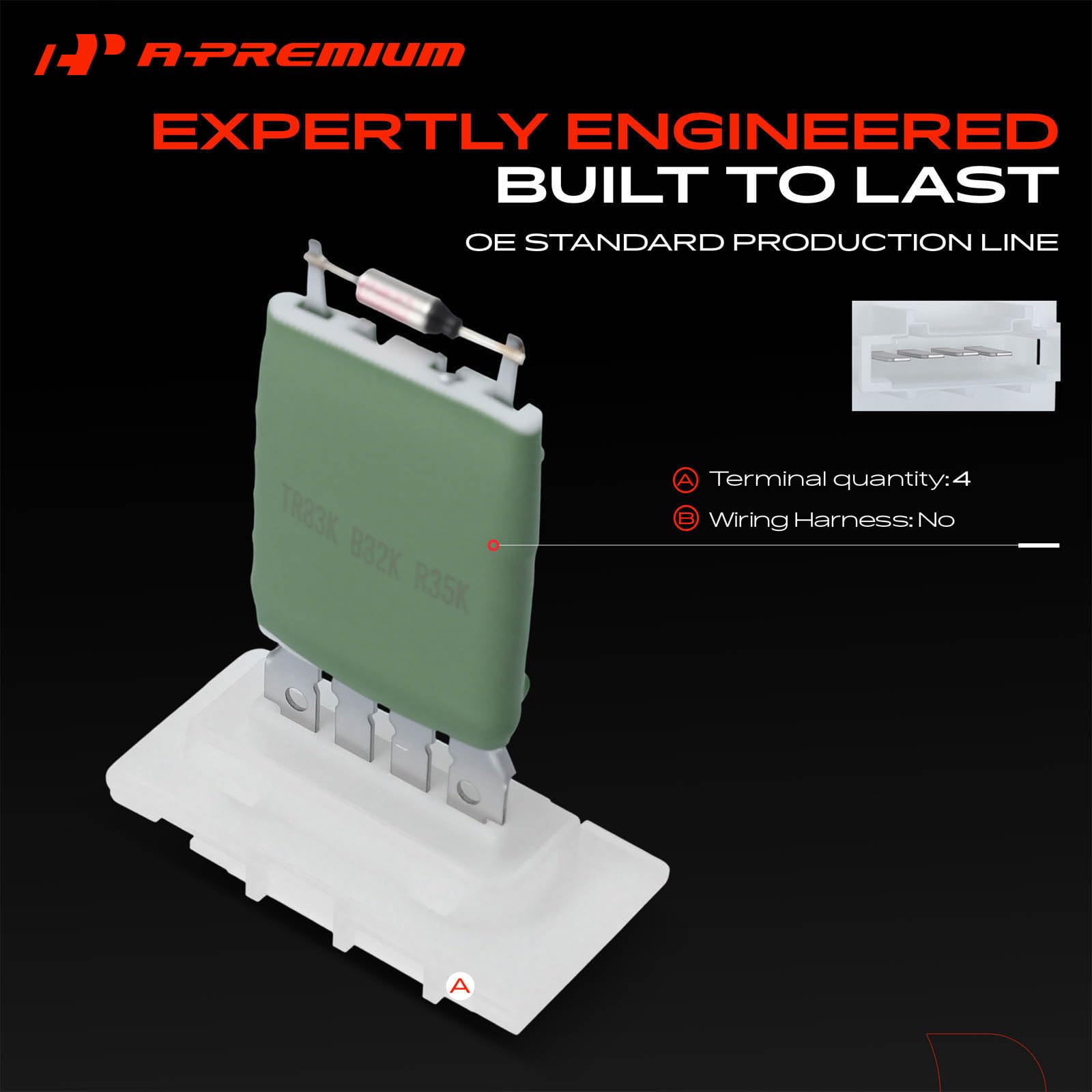 A-Premium side detail of mounting tabs for easy bolt alignment benefit