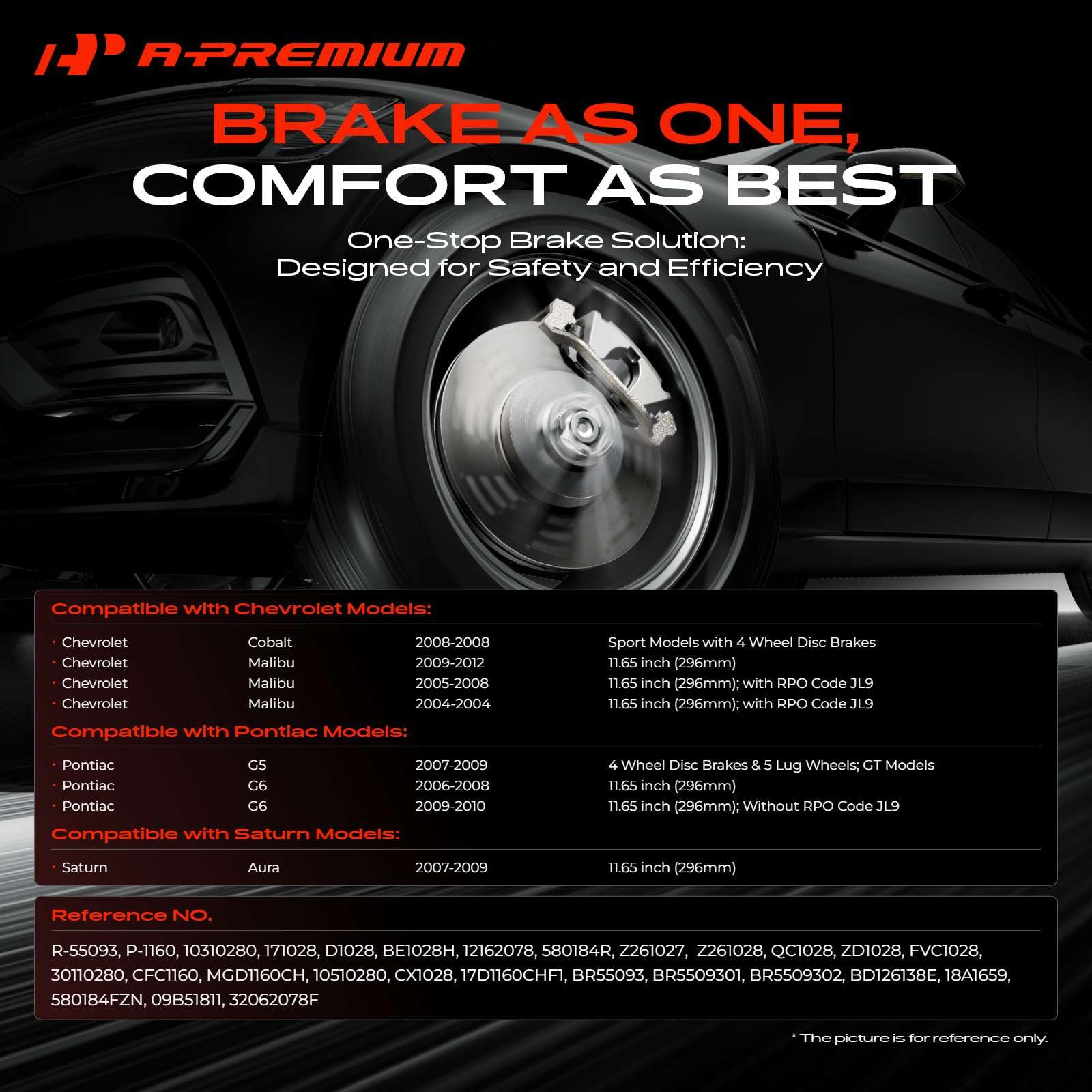 A-Premium rotor front face showing smooth machining for consistent braking