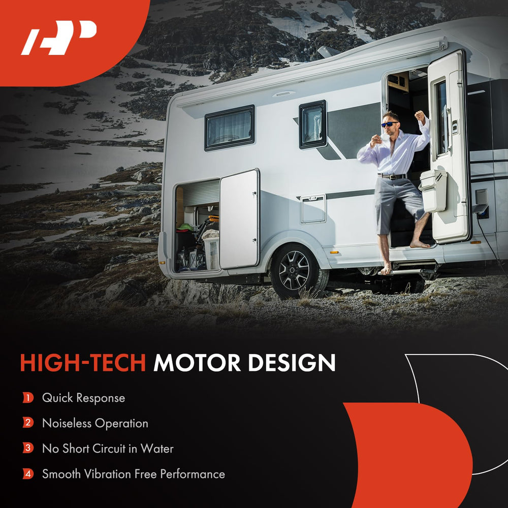 A-Premium motor installed under RV step demonstrating restored automatic function