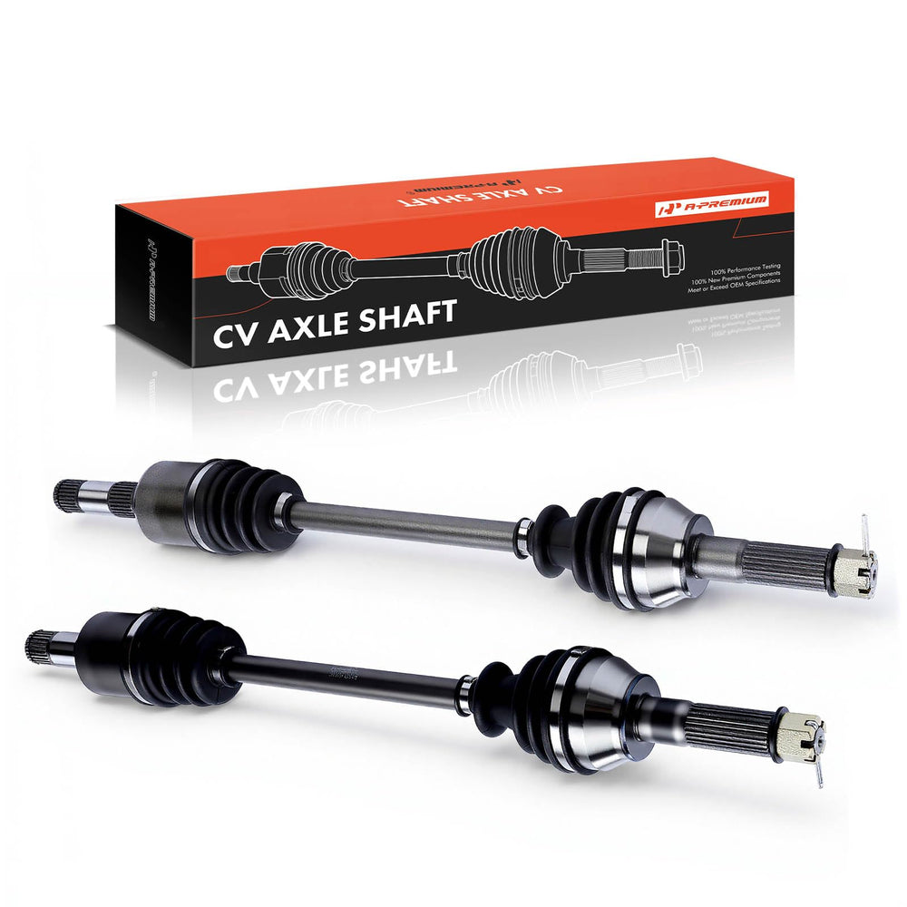 A-Premium axles with measurement overlay illustrating specs for buyer confidence