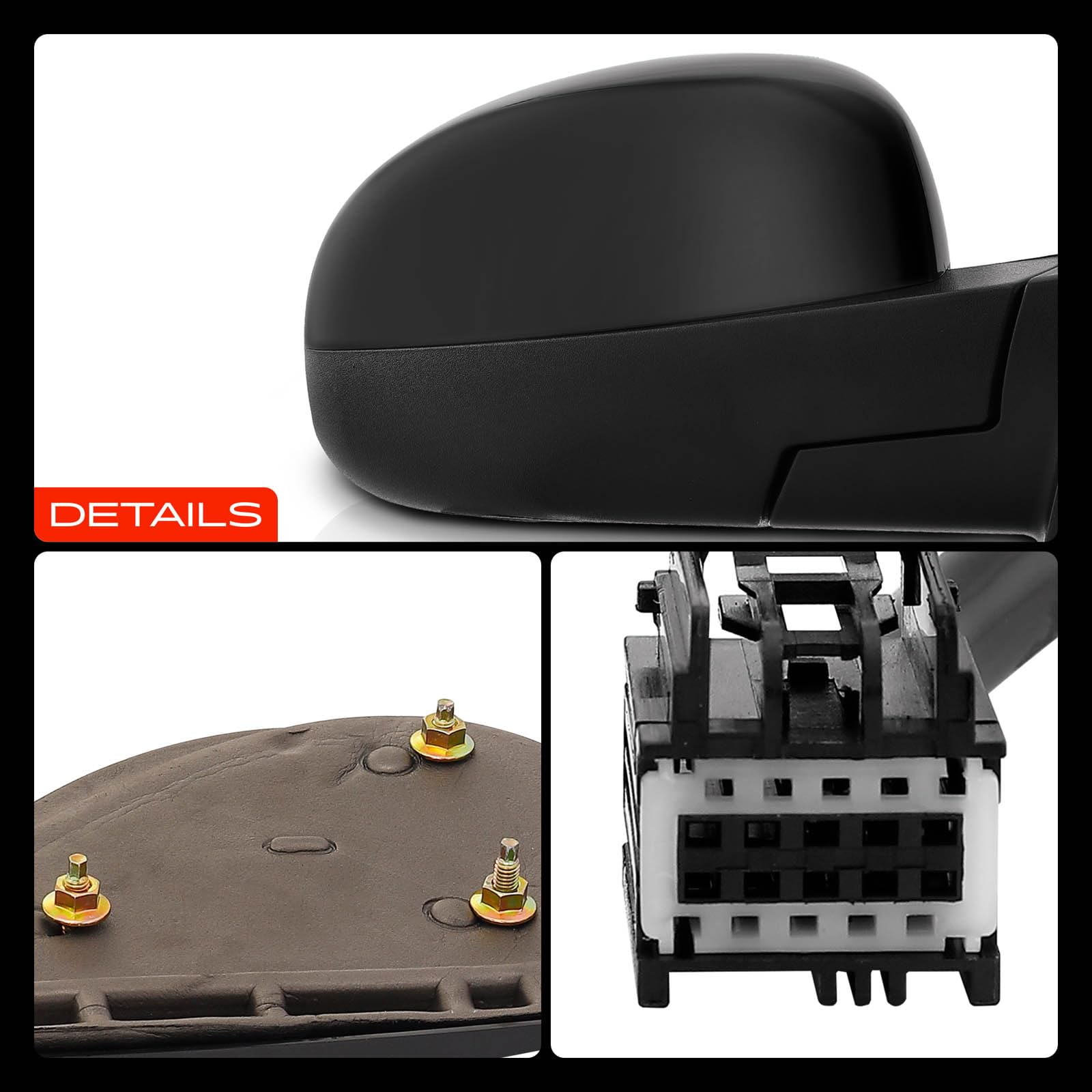 A-Premium mirror held in hand showing size and scale for easy replacement