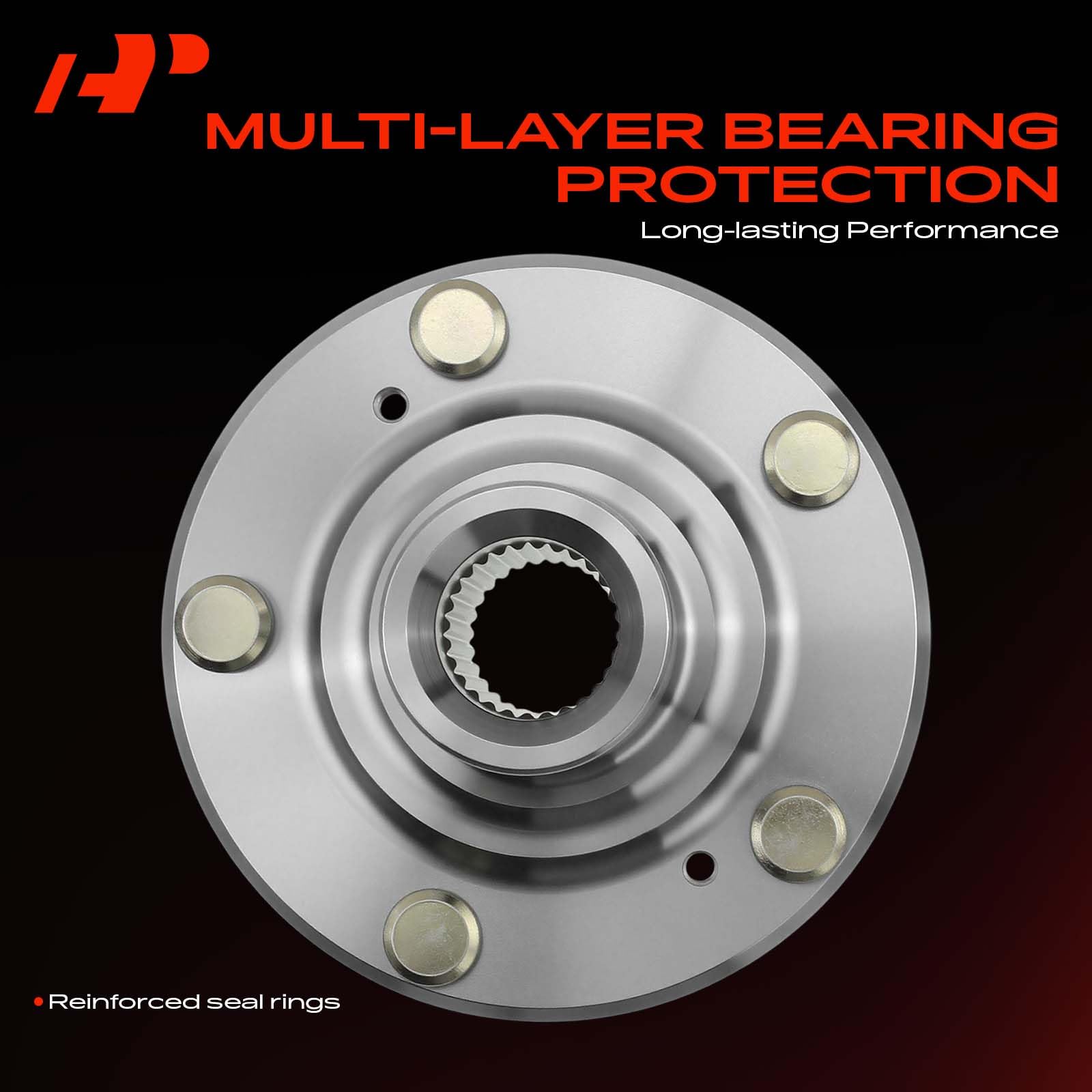 A-Premium hub seal and grease chamber detail preventing lubricant leakage