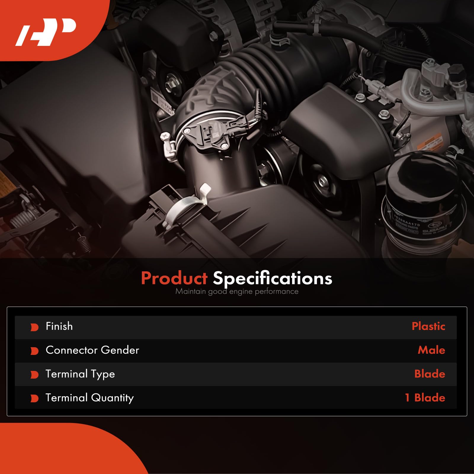 A-Premium side view showing threaded base for reliable engine-bay sealing