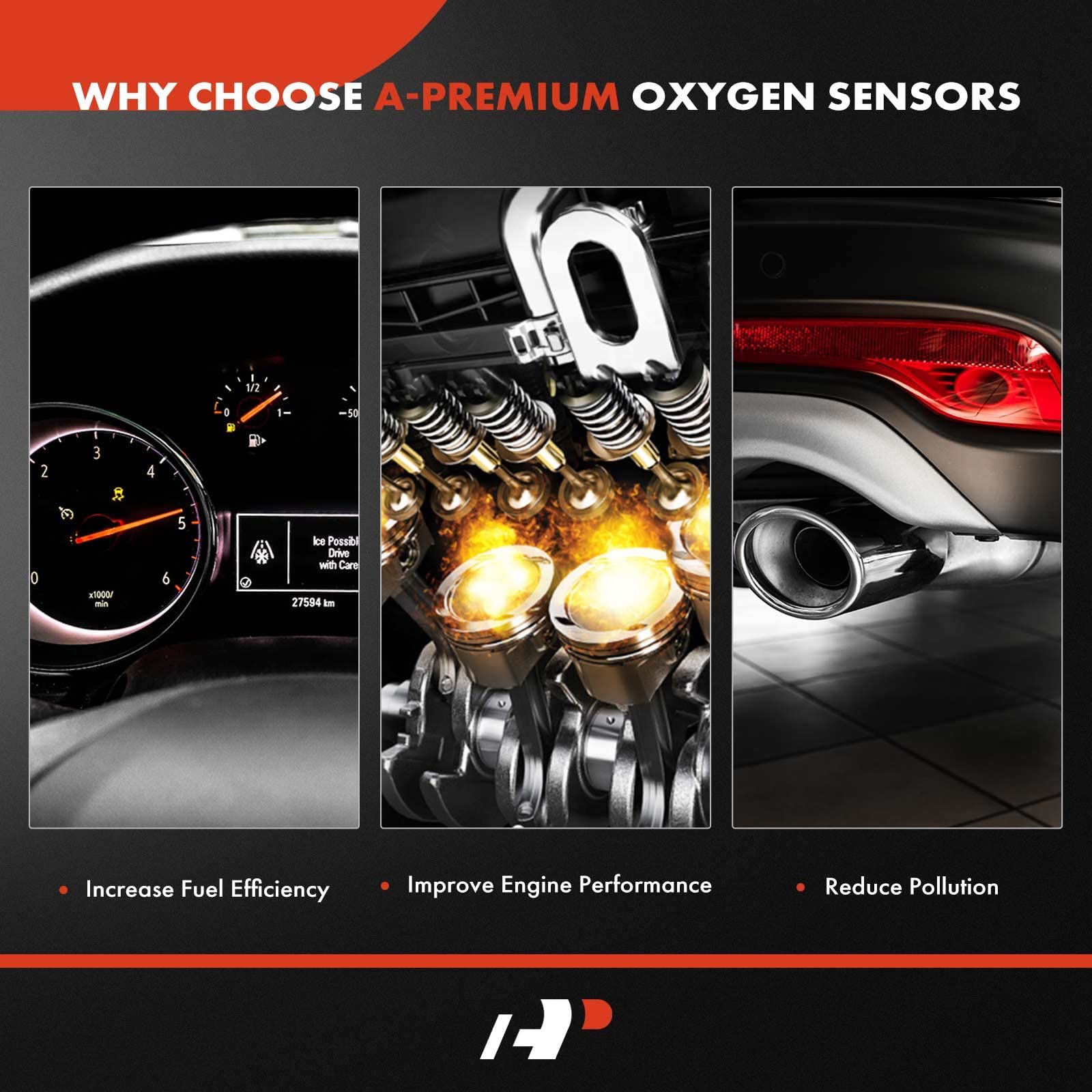 A-Premium sensor beside fitment list showing compatibility confirmation benefit