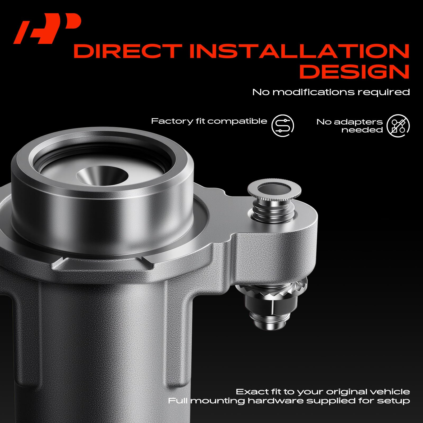A-Premium sensor and electrical connector closeup showing pre-installed sensor and monitoring benefit