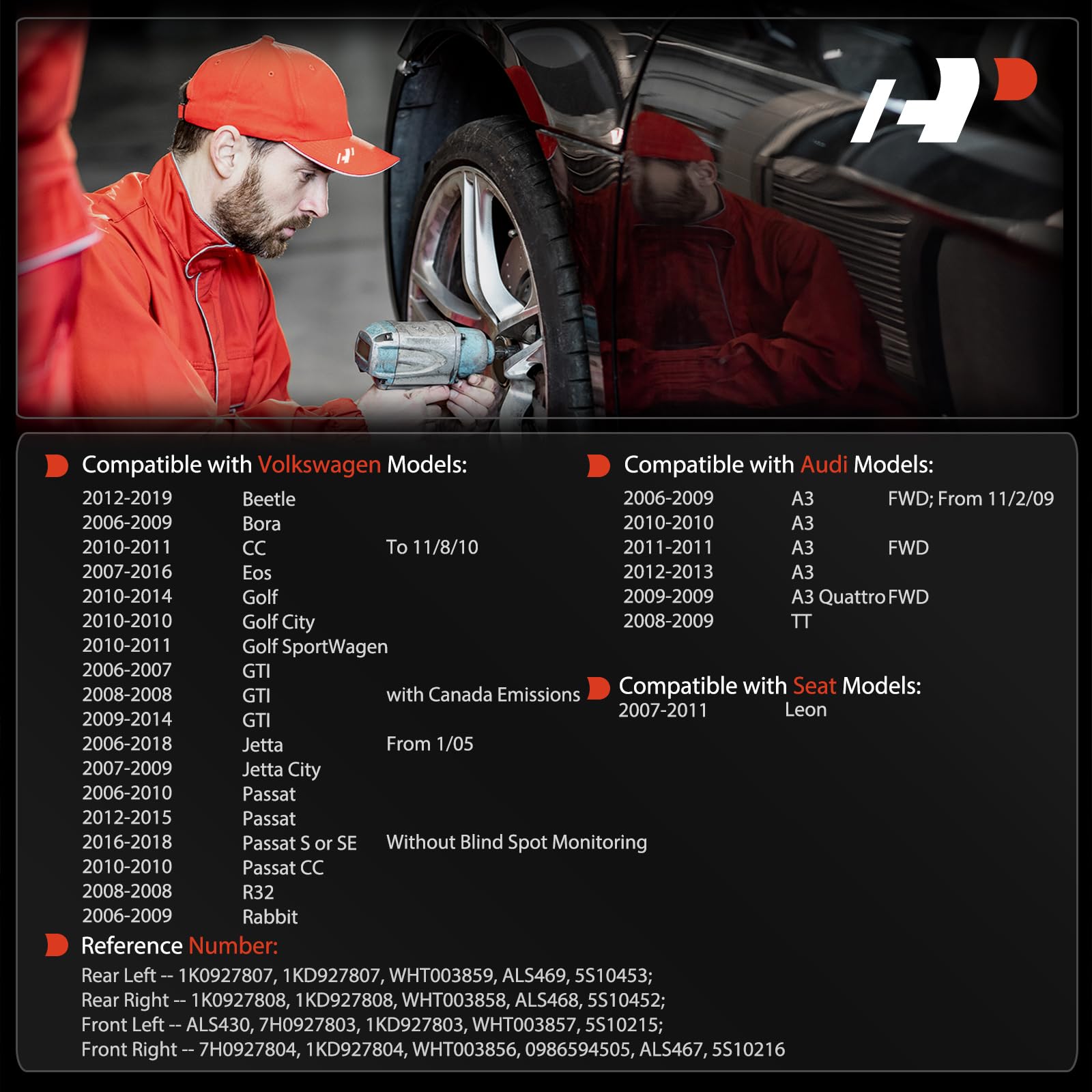 A-Premium front sensor close-up showing precise mounting and fit reliability