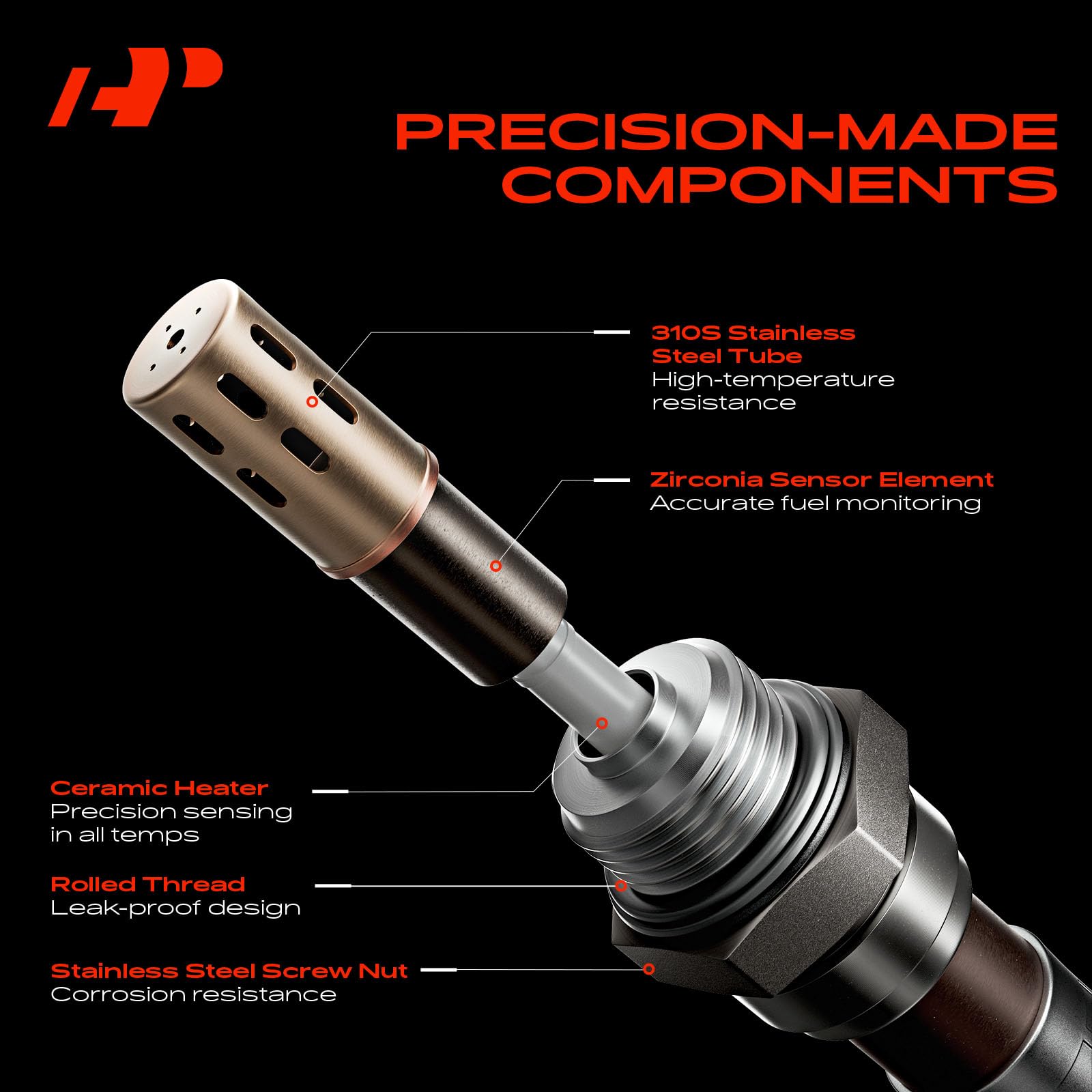 A-Premium sensor heater element texture visible to indicate faster warm-up performance