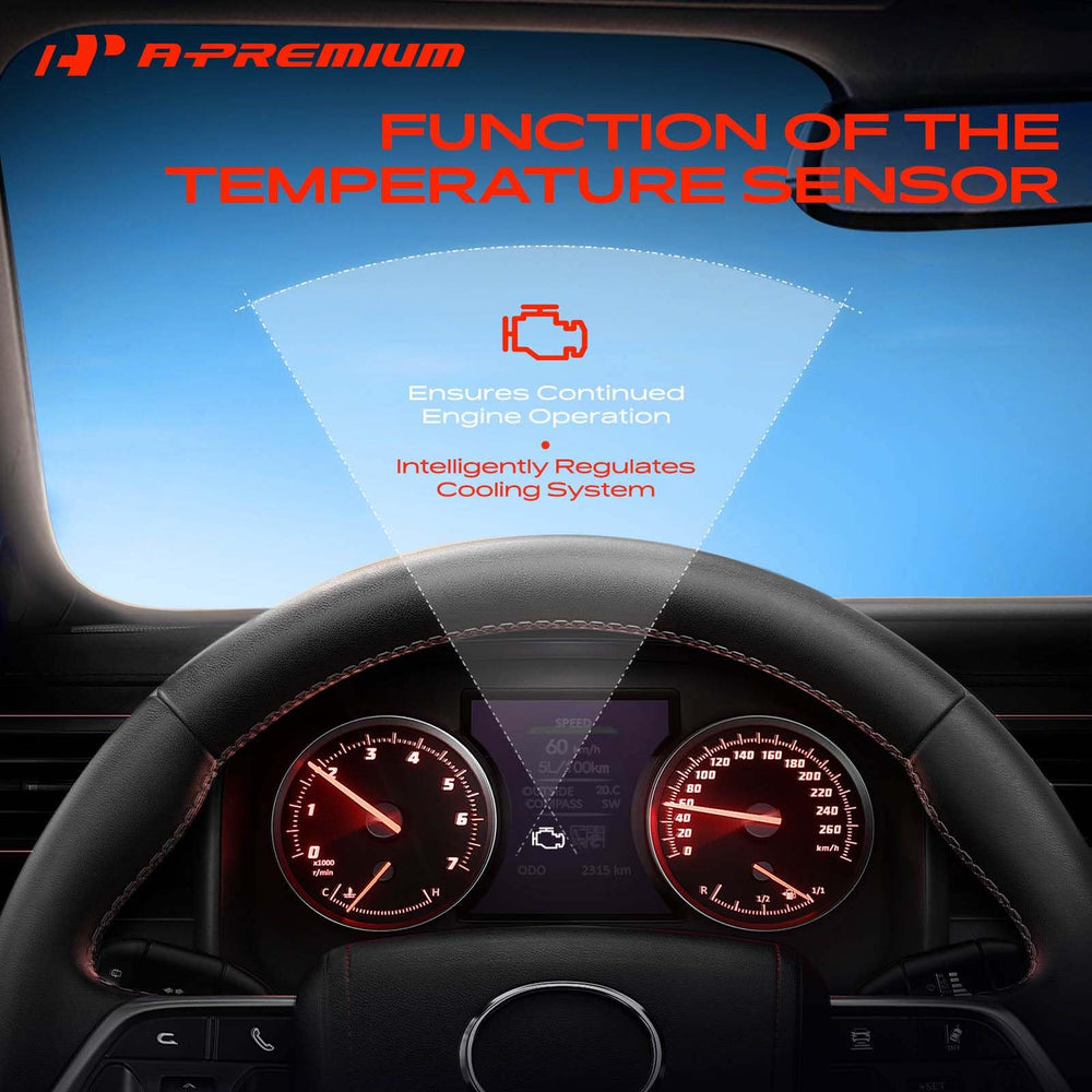 A-Premium sensor installed in engine bay demonstrating direct-replacement fit