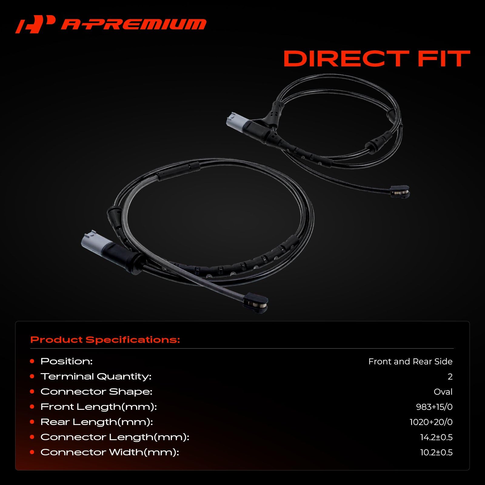A-Premium rear sensor connector close-up highlighting secure connection and fit