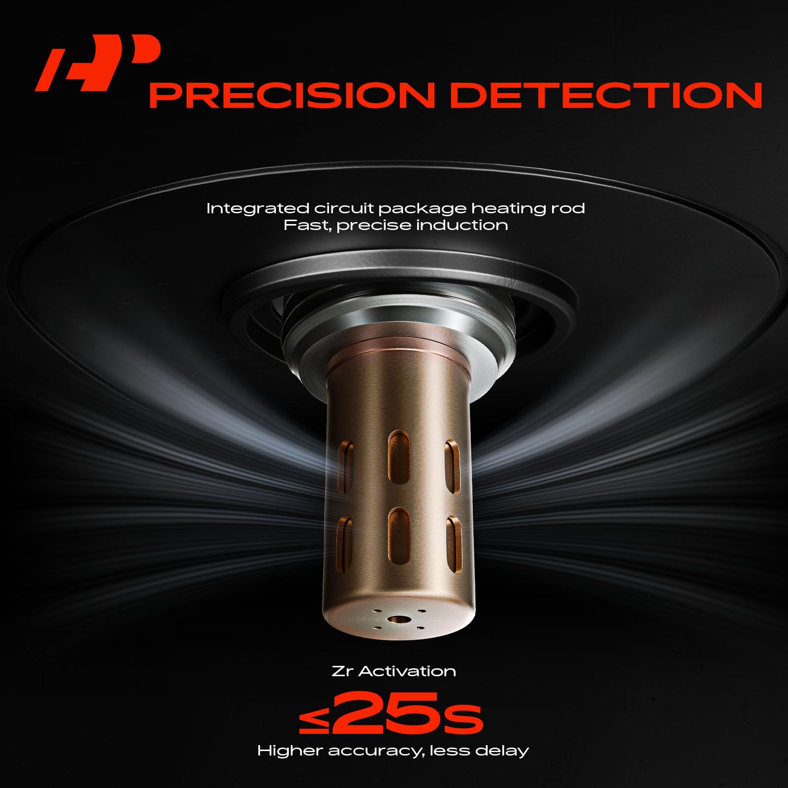 A-Premium sensor tip porcelain element emphasizing accurate oxygen sensing