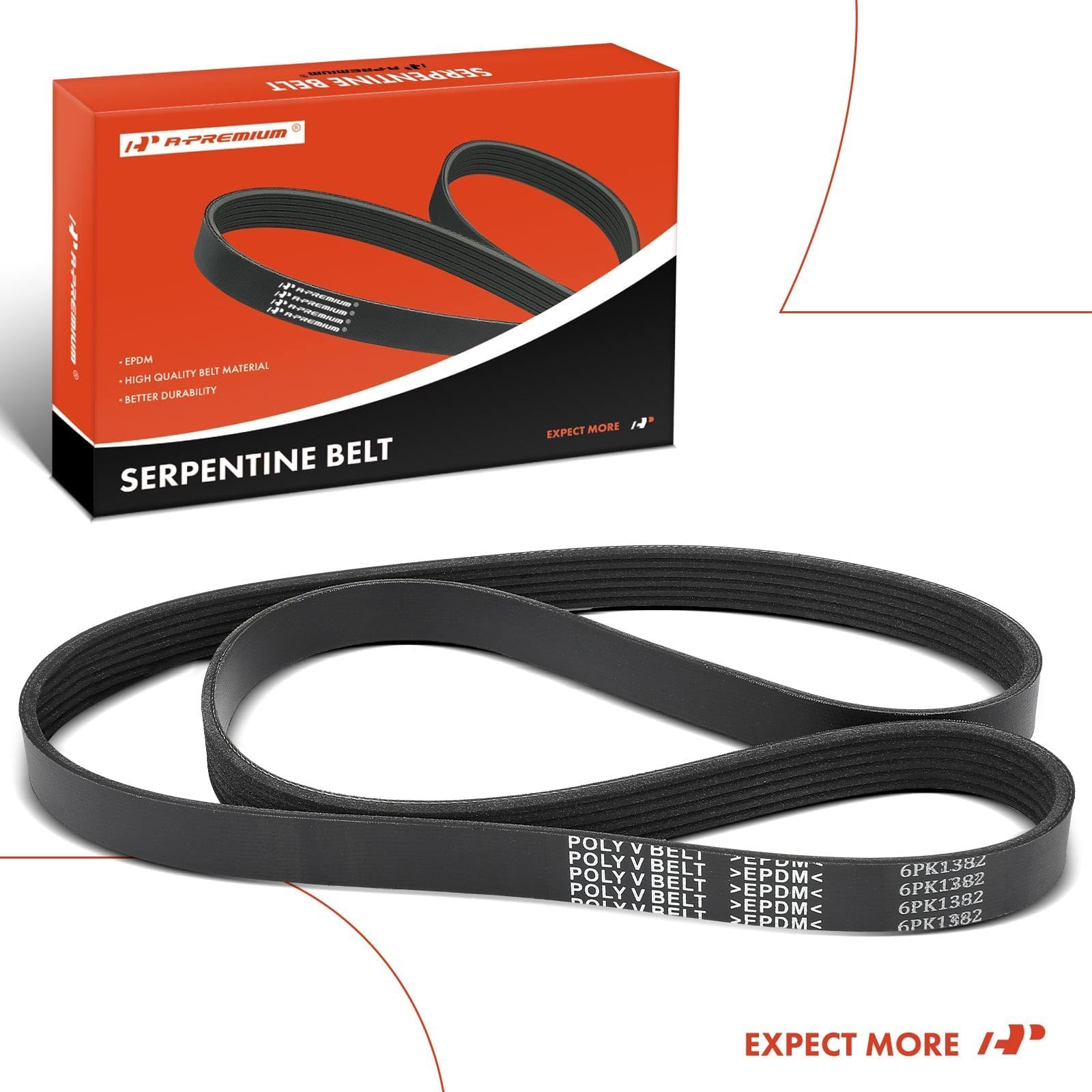 A-Premium belt on a workbench with tools showing ready-to-install confidence and quality