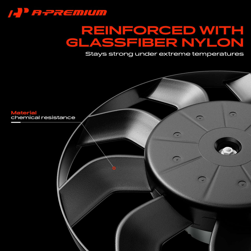 A-Premium shroud mounted view demonstrating directed airflow and easy install