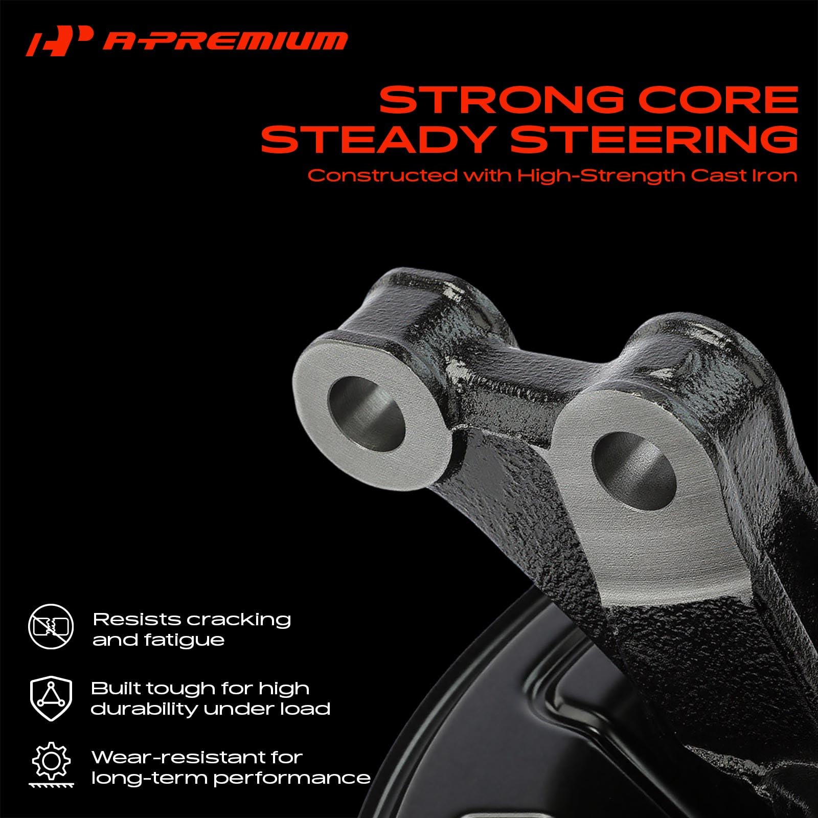 A-Premium side profile of steel knuckle emphasizing robust construction and long-lasting strength