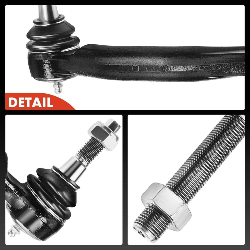 A-Premium tie rod end next to ruler showing scale for proper sizing benefit