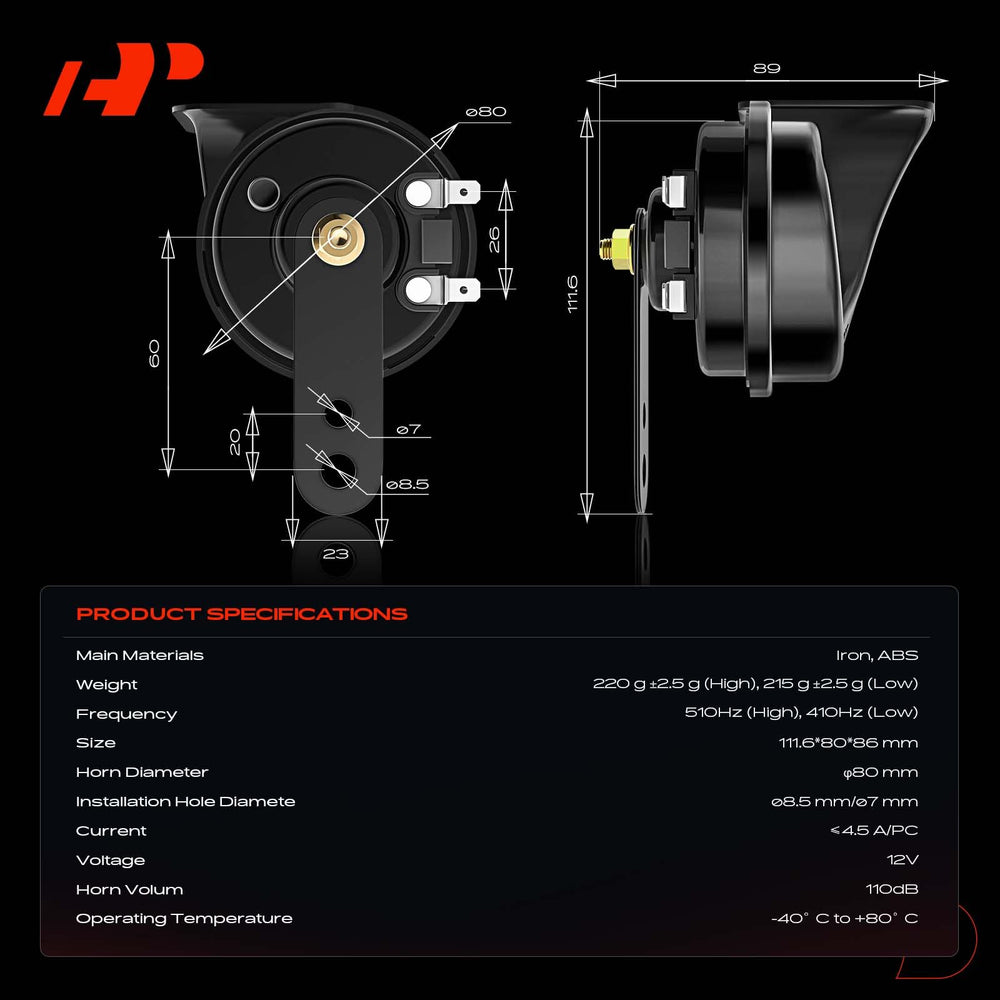 A-Premium size comparison with ruler showing compact 80mm diameter