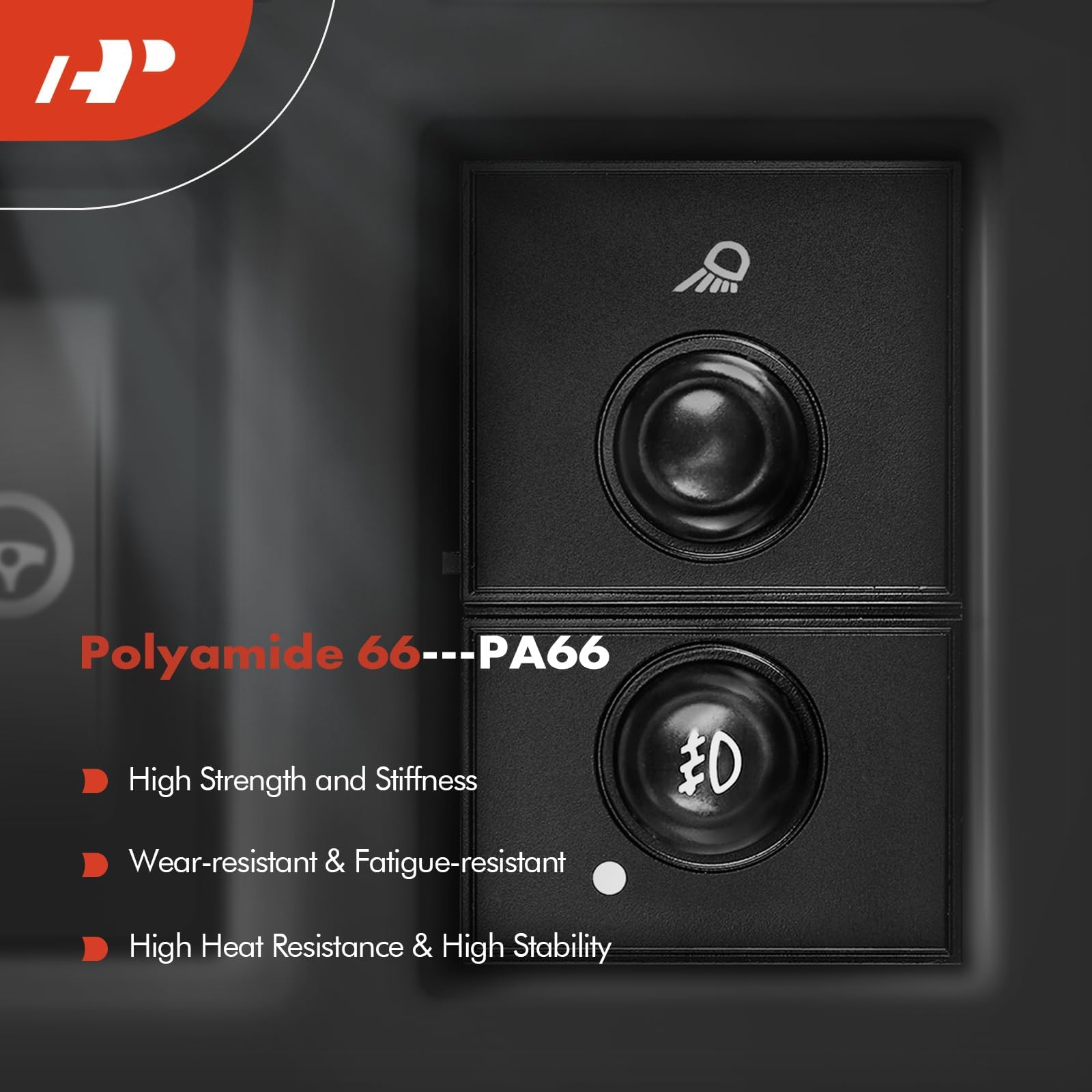 A-Premium switch next to ruler showing compact dimensions and precise fitment