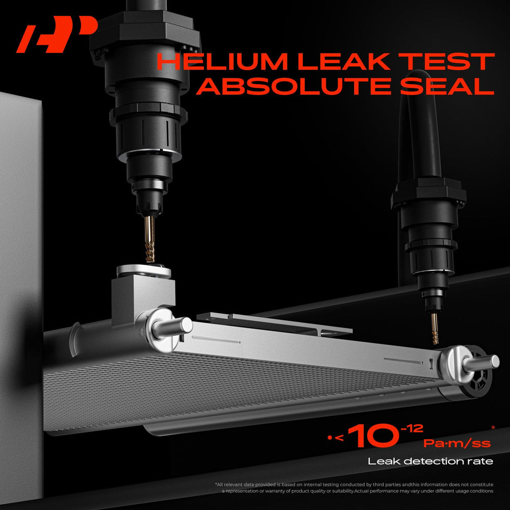 A-Premium condenser beside ruler demonstrating precise dimensions