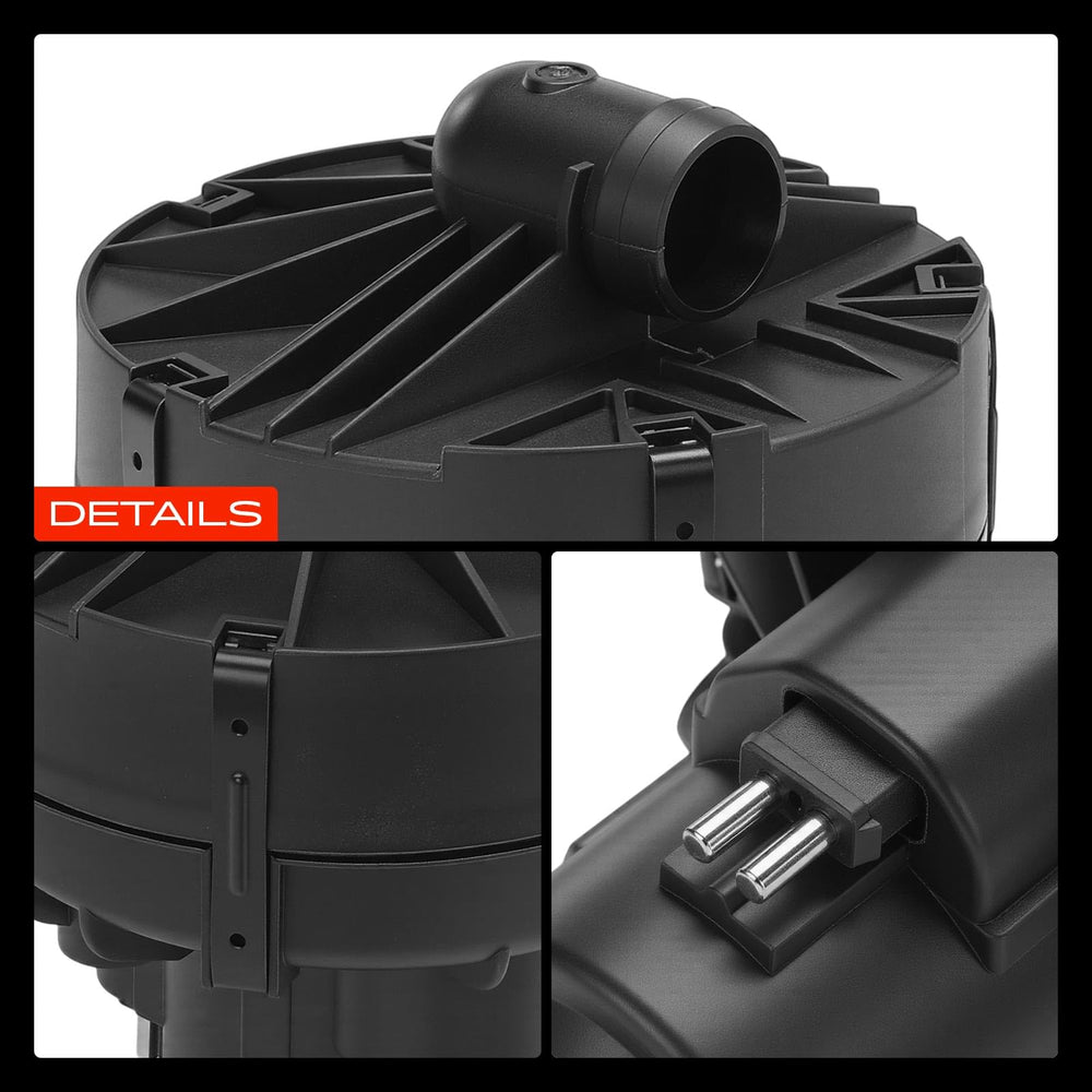 A-Premium smog pump texture and material close-up showing heat-resistant plastic housing