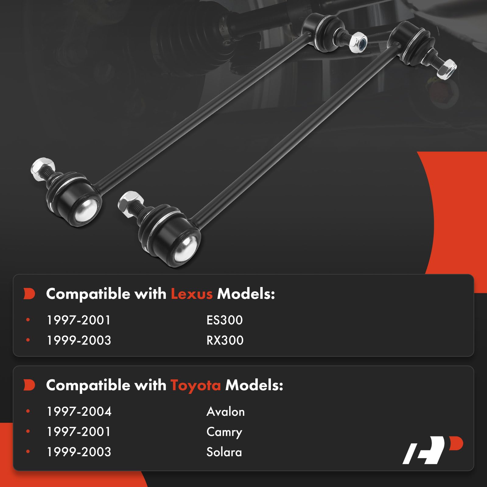 A-Premium stabilizer link close-up threaded end showing secure attachment