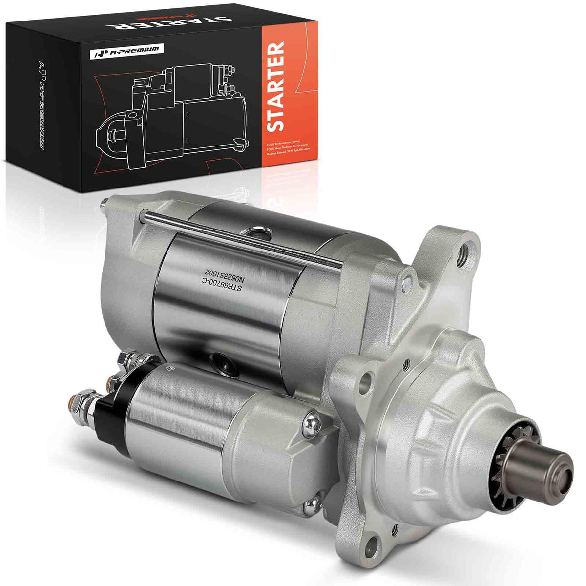 A-Premium starter front view showing robust housing and easy fit