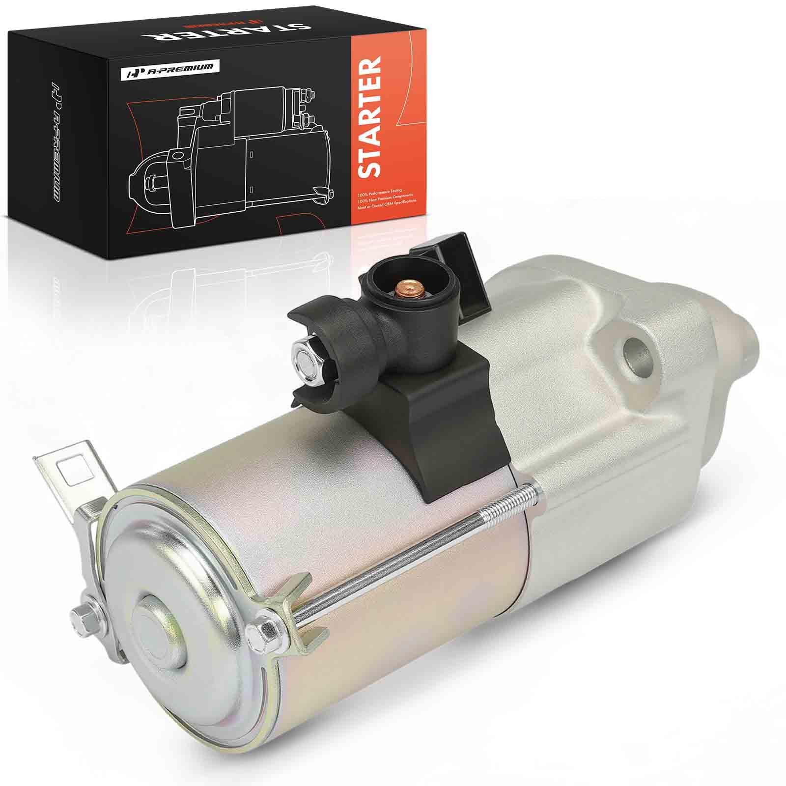 A-Premium starter in garage repair scene conveying professional installation