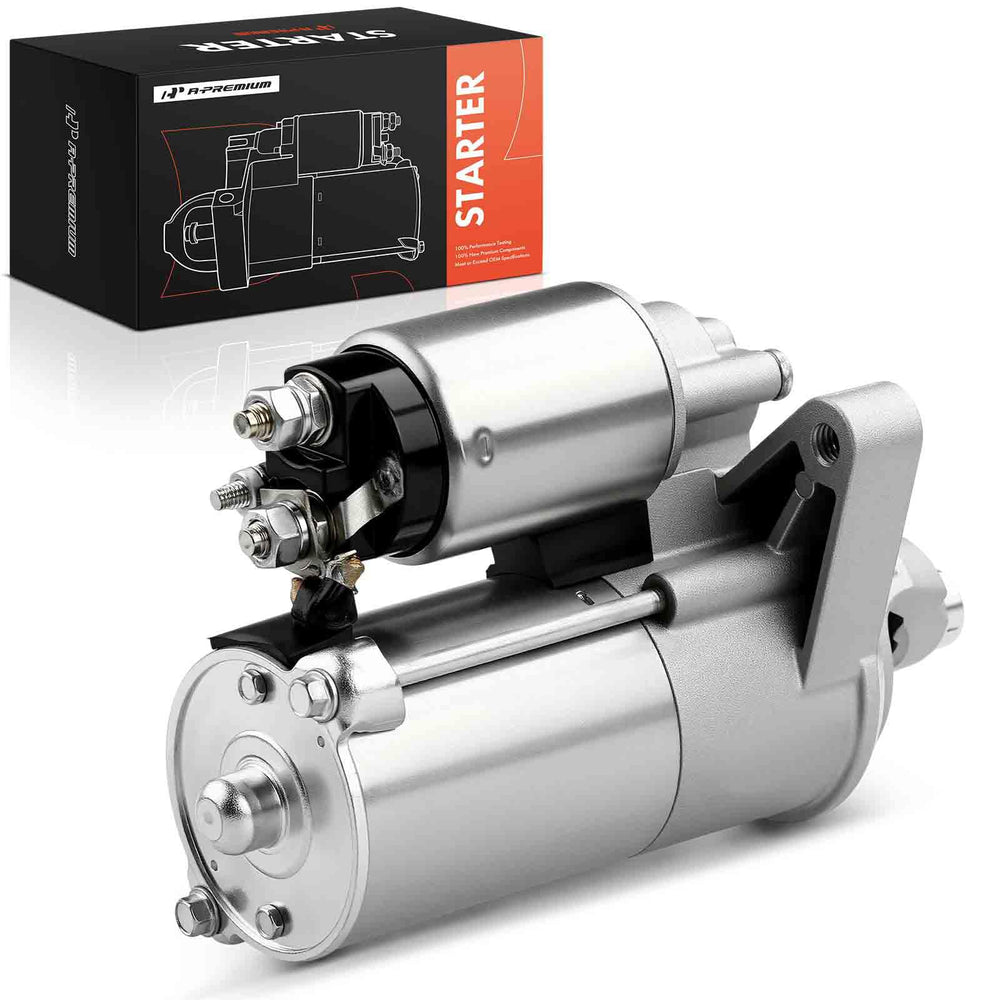 A-Premium starter in garage setting showing ready-to-install replacement benefit