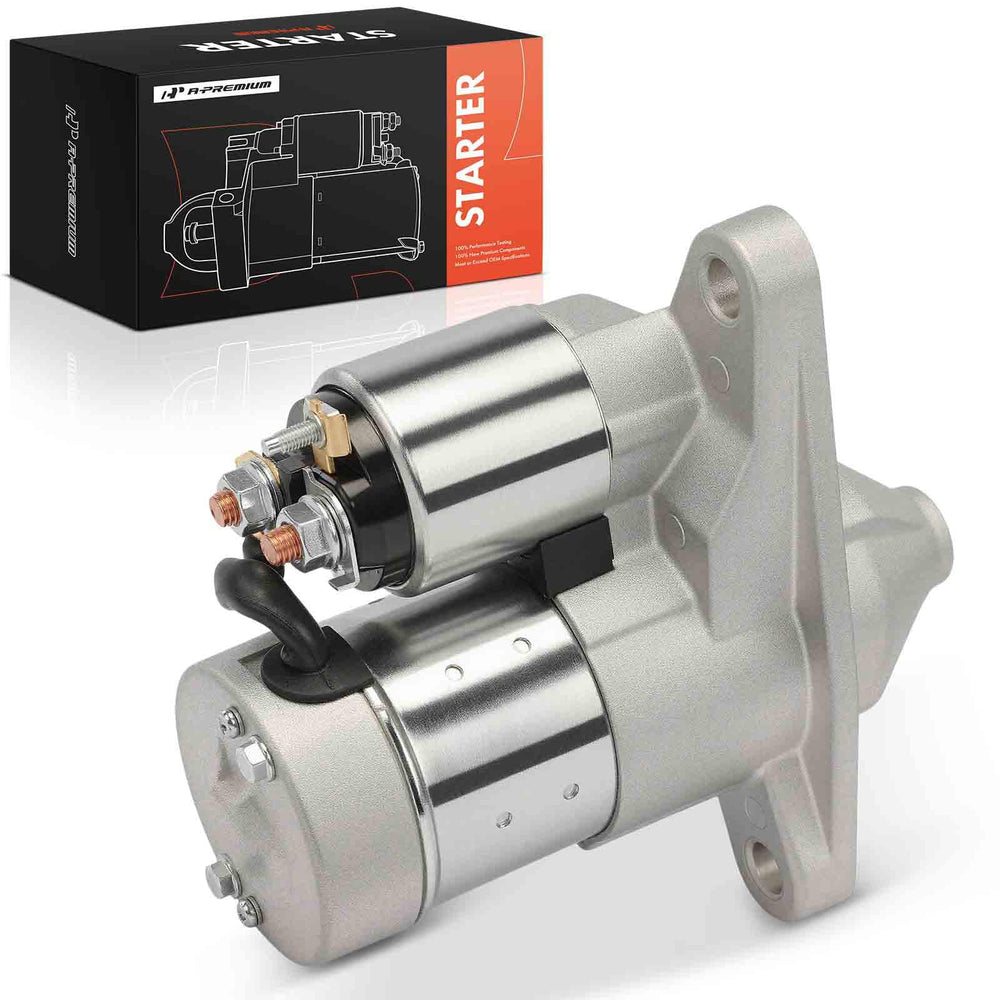 A-Premium starter spec label showing reference numbers and compatibility benefit