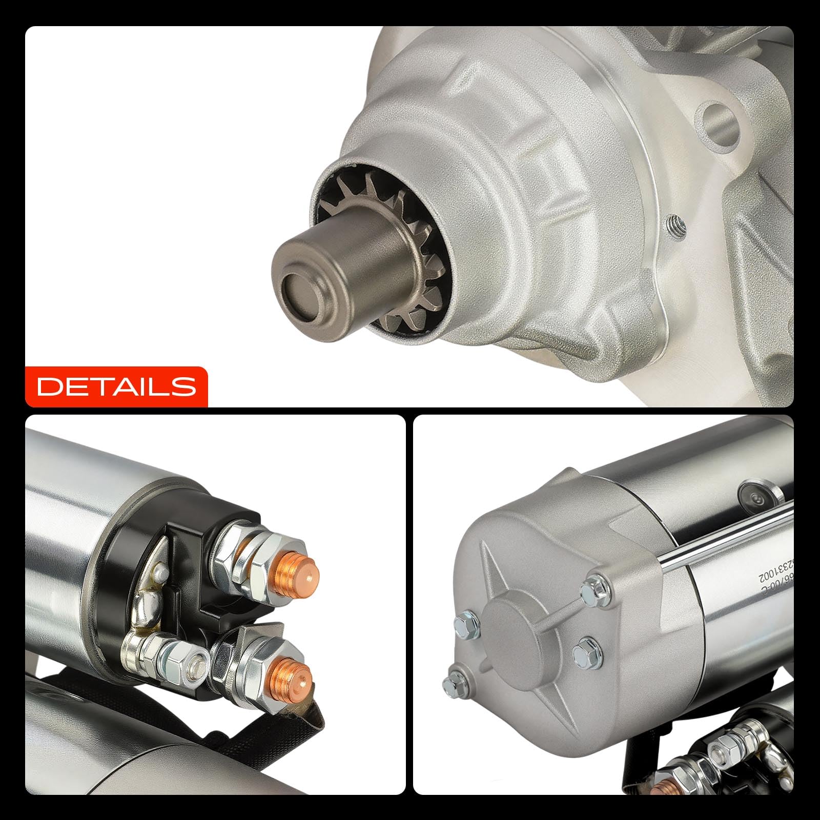 A-Premium starter texture and finish detail highlighting corrosion resistance