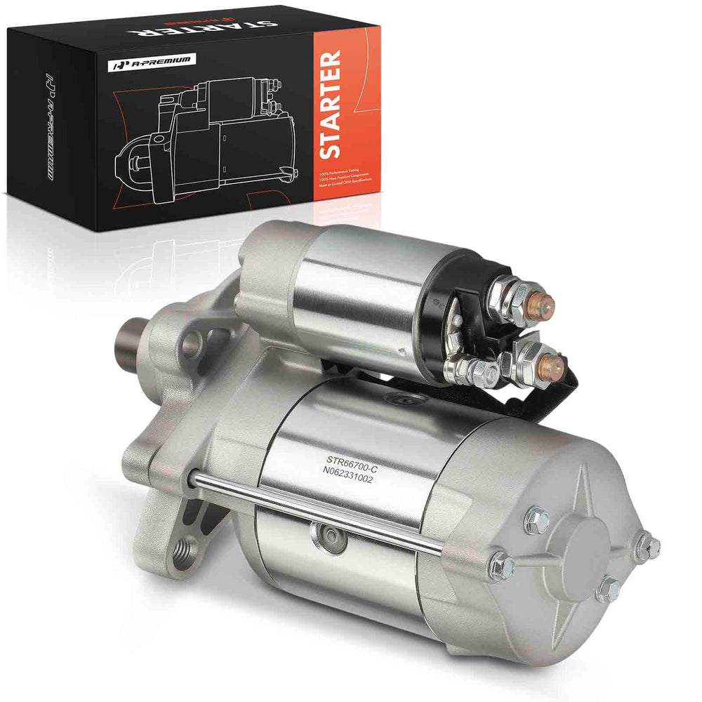 A-Premium starter three-quarter angle showing overall compact profile