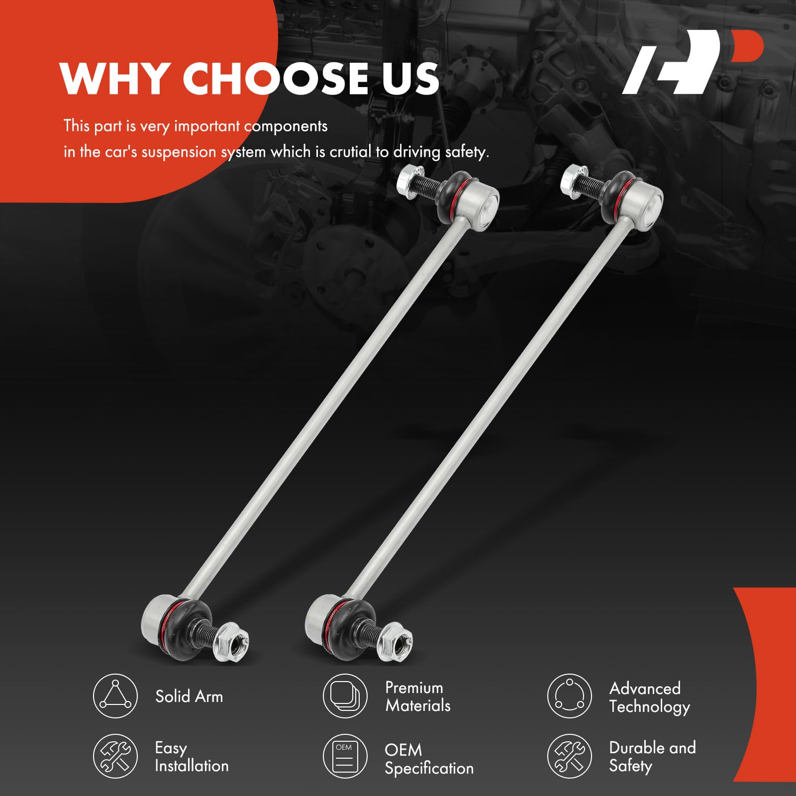 A-Premium sway link hardware and accessories included for faster installation