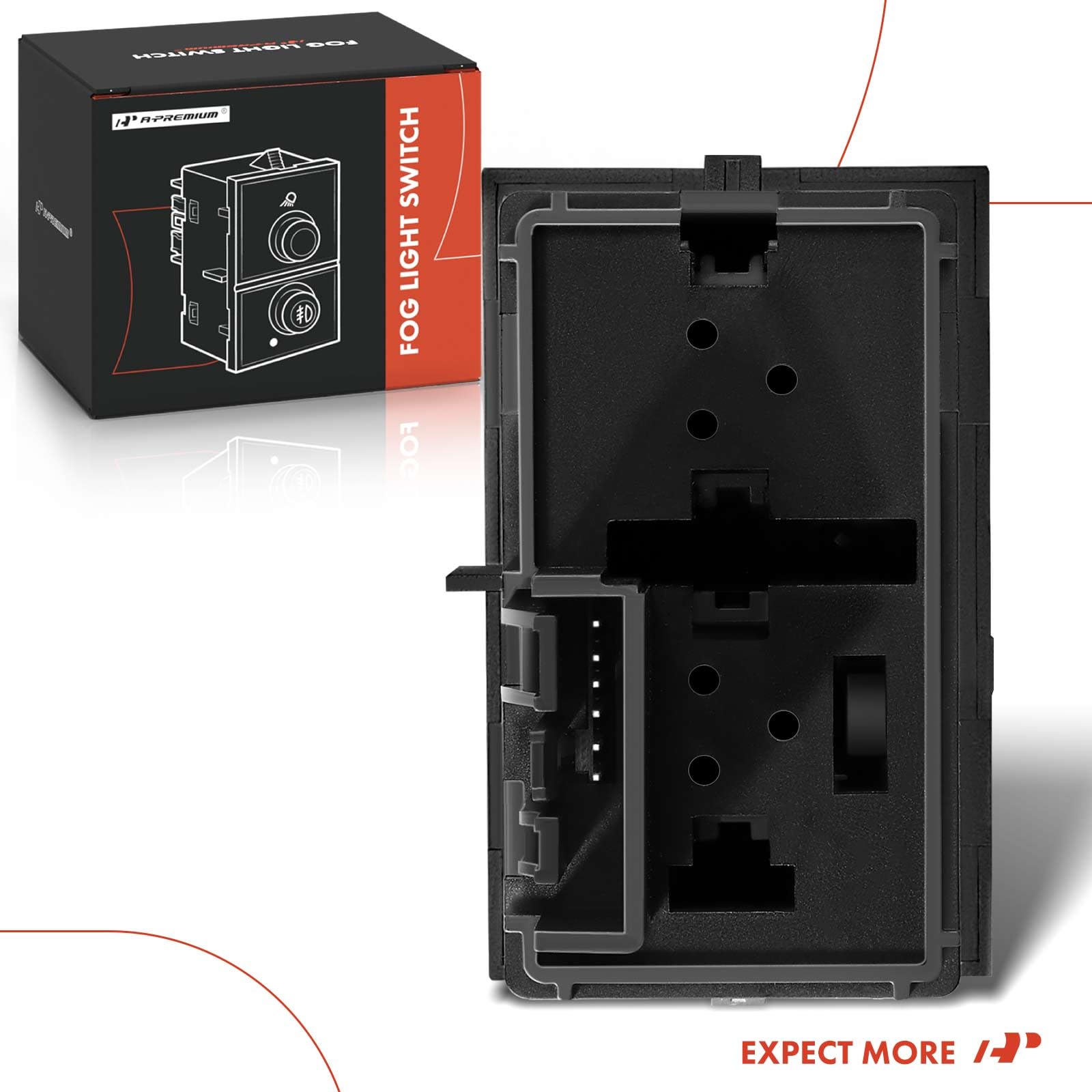 A-Premium switch texture detail close-up highlighting durable polypropylene construction