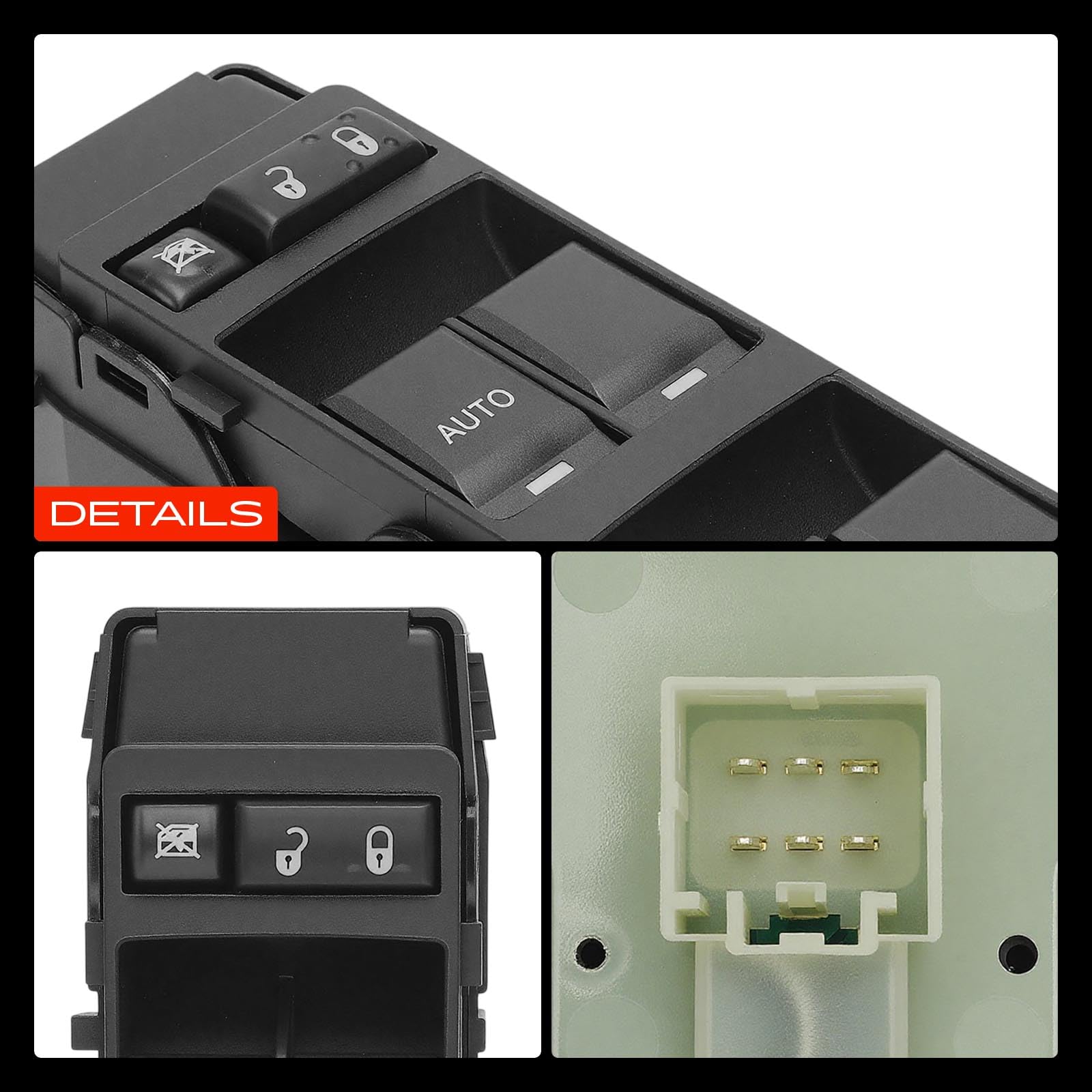 A-Premium switch closeup on button texture for comfortable fingertip control