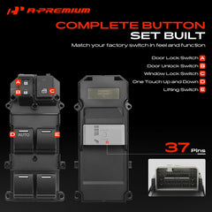 A-Premium button detail showing tactile controls and clarity