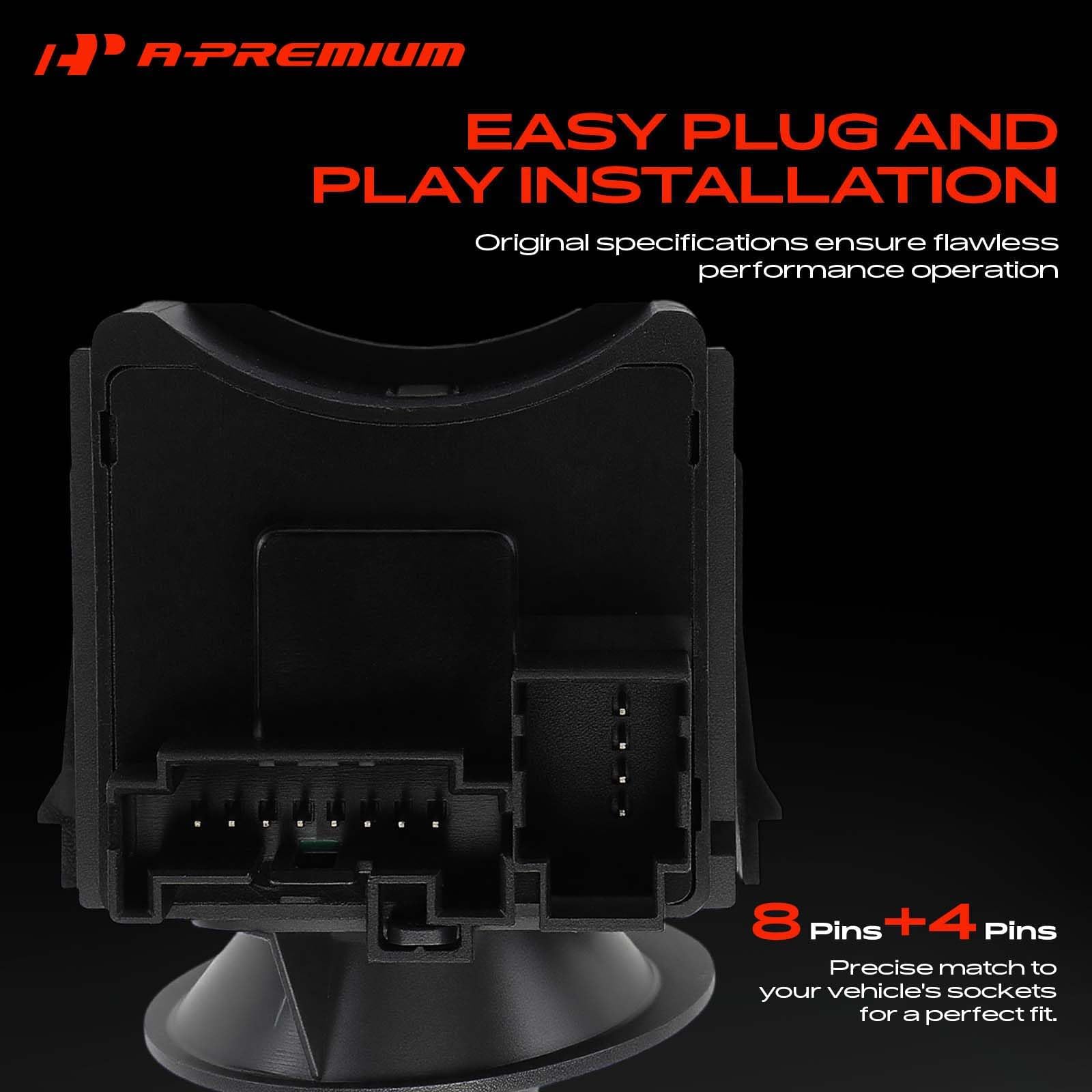 A-Premium switch connector plugs visible for quick no-cut wiring installation