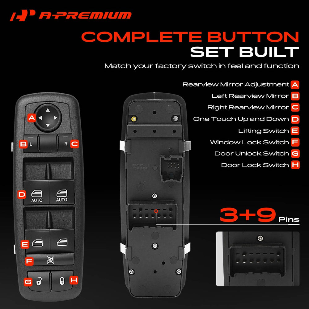 A-Premium switch illuminated green backlight for easy night-time use