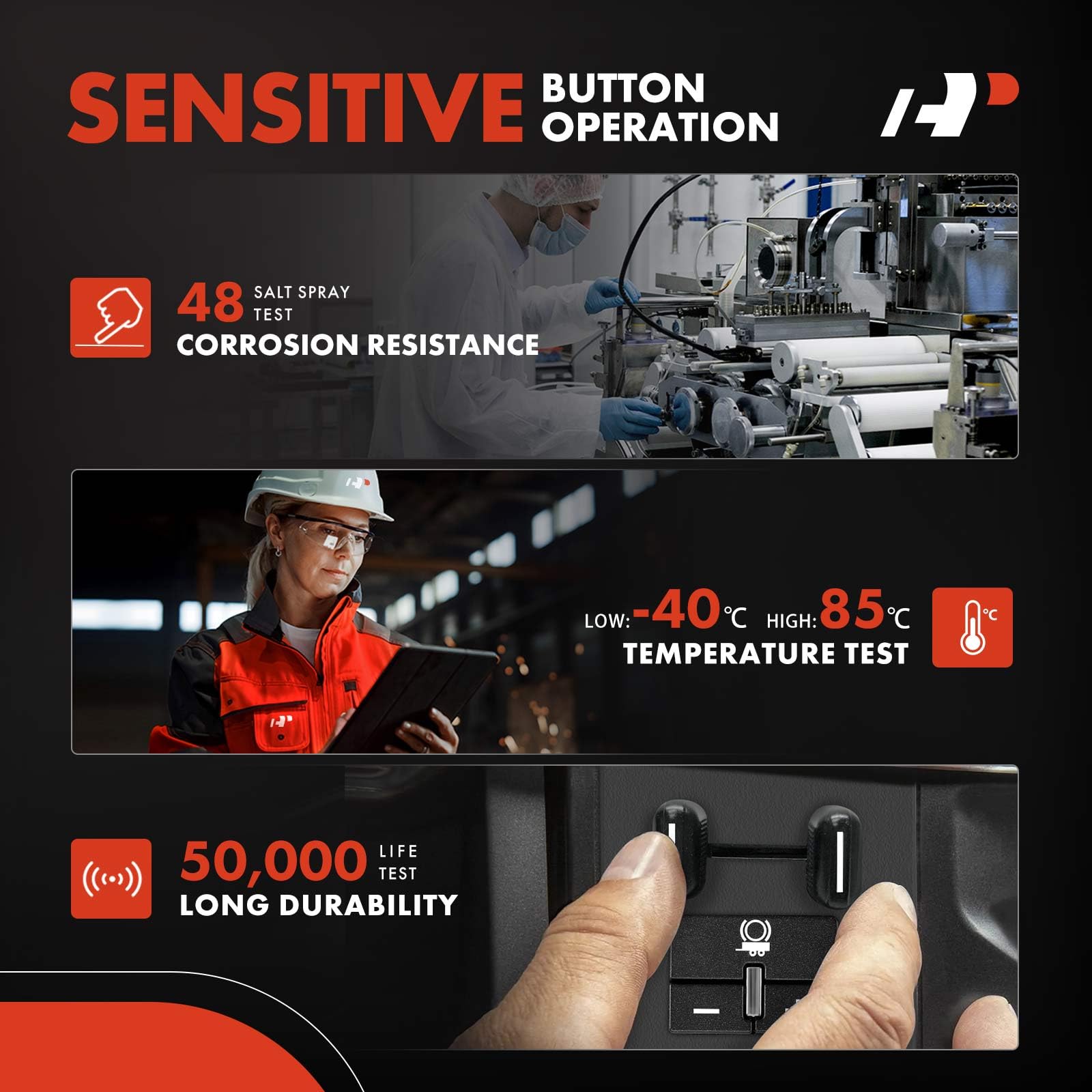 A-Premium switch in vehicle while towing illustrating restored brake control