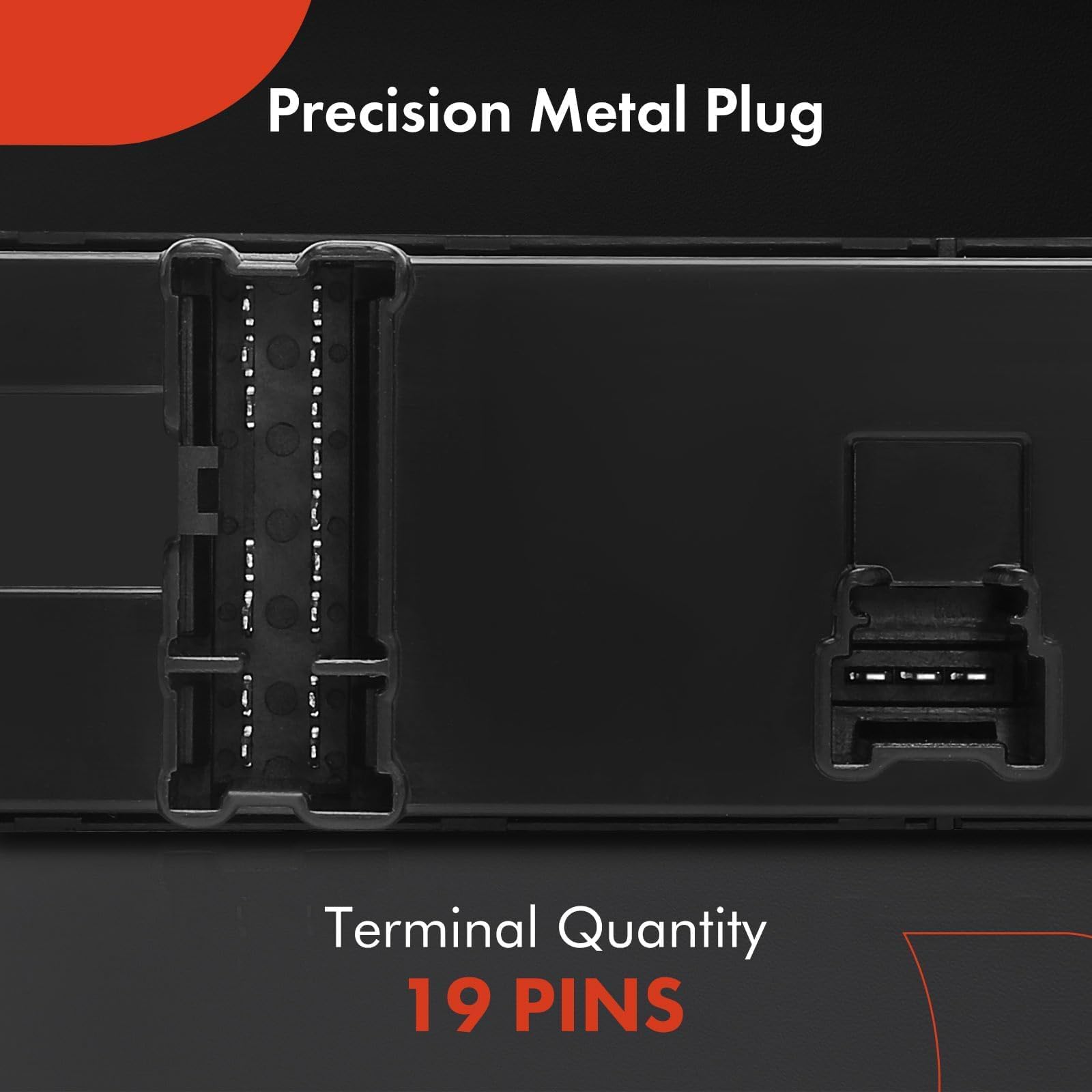 A-Premium switch installed in driver door demonstrating straightforward swap-in