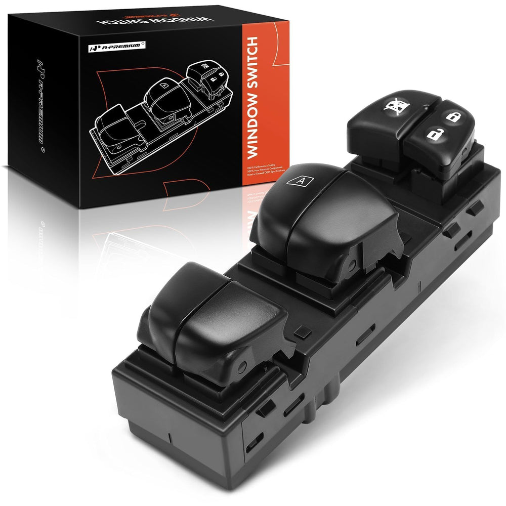 A-Premium switch in use by driver illustrating improved window control