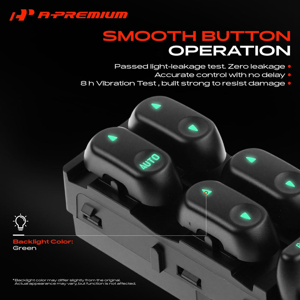 A-Premium switch installed in door panel demonstrating direct-fit benefit