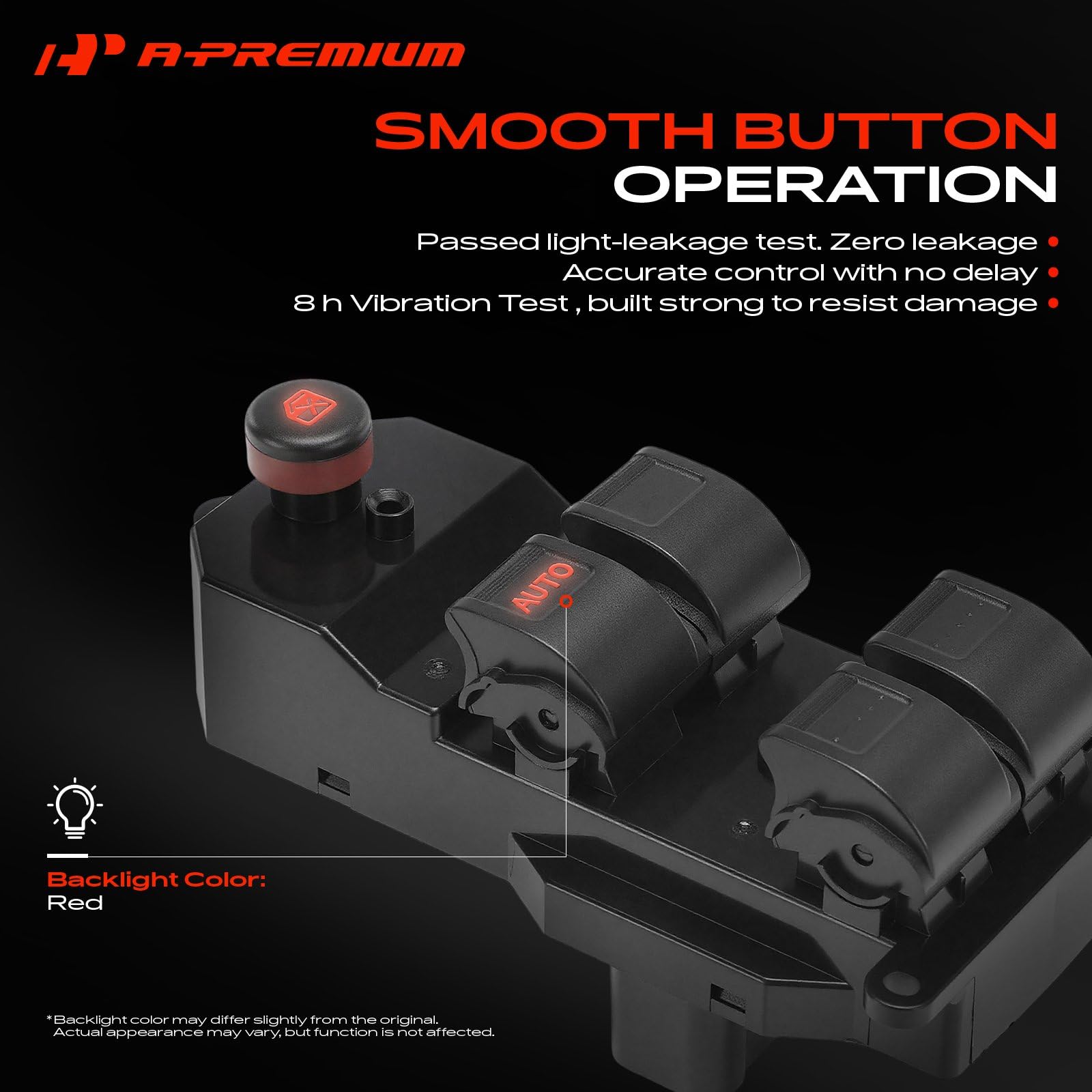 A-Premium switch installed in door panel restoring factory appearance benefit