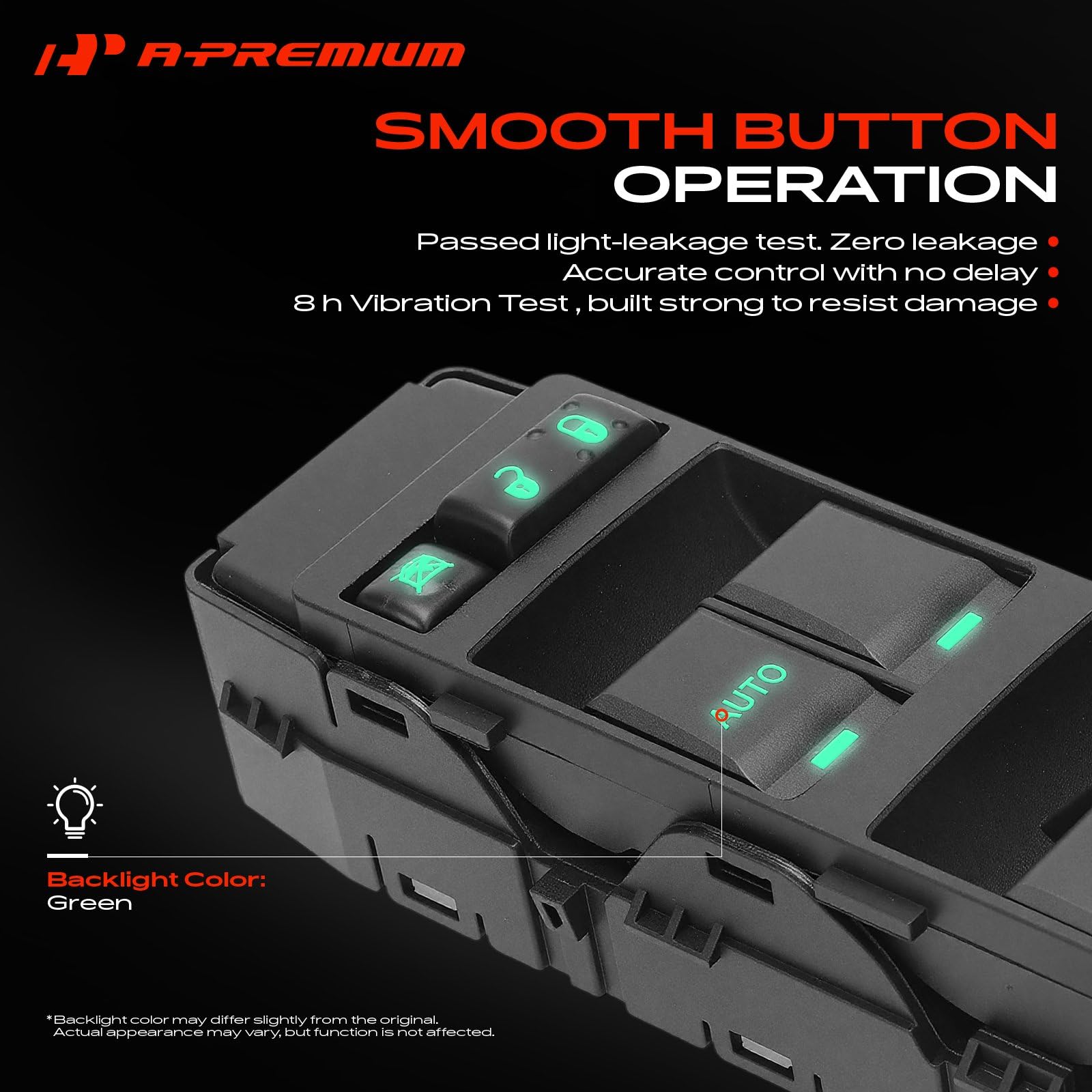 A-Premium switch removed from door panel demonstrating easy replacement benefit