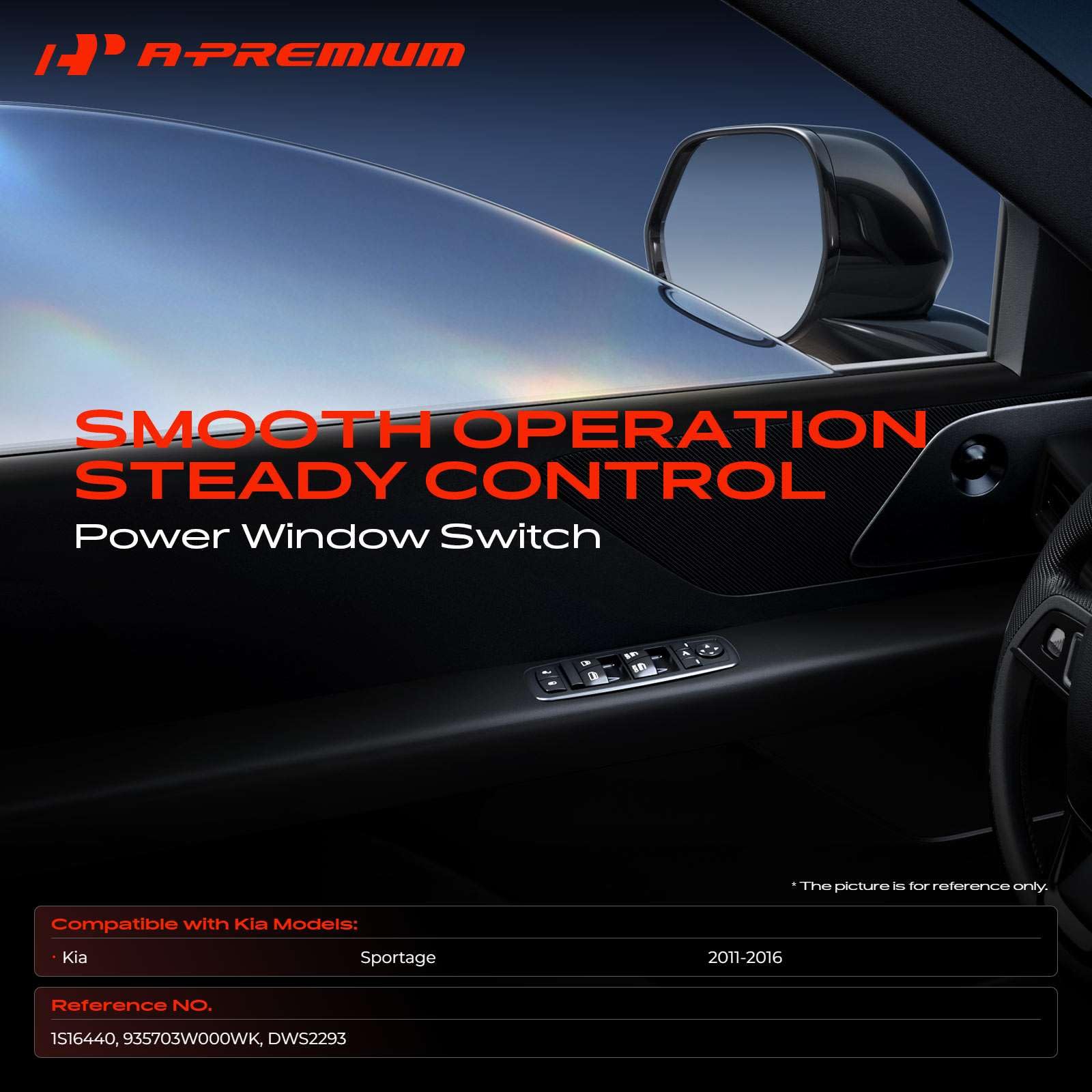 A-Premium switch side profile showing precise pin layout benefit
