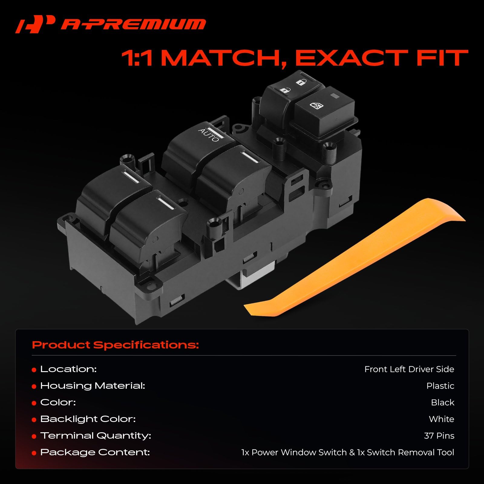 A-Premium side profile highlighting mounting tabs for secure fit