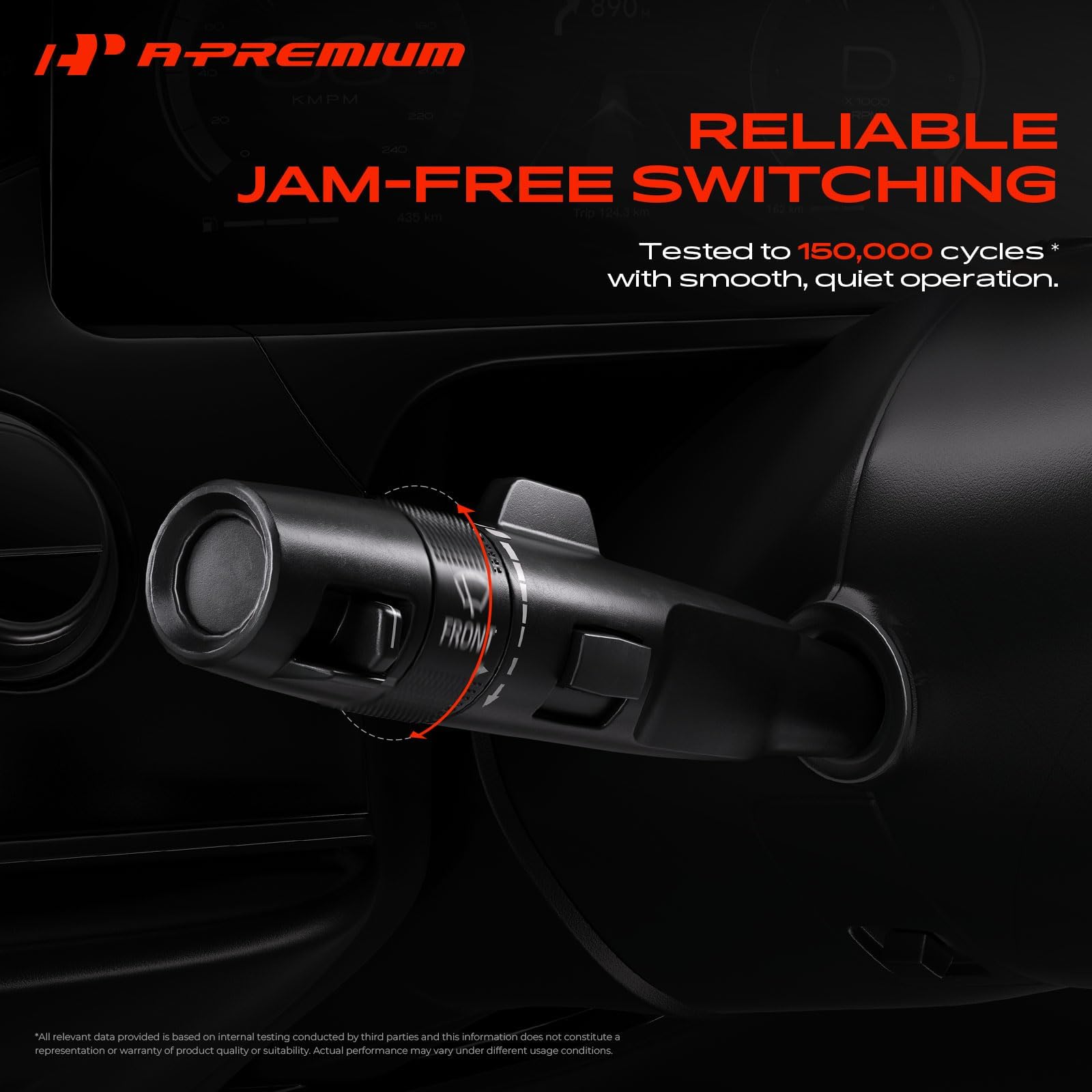 A-Premium switch next to ruler showing dimensions for fit verification