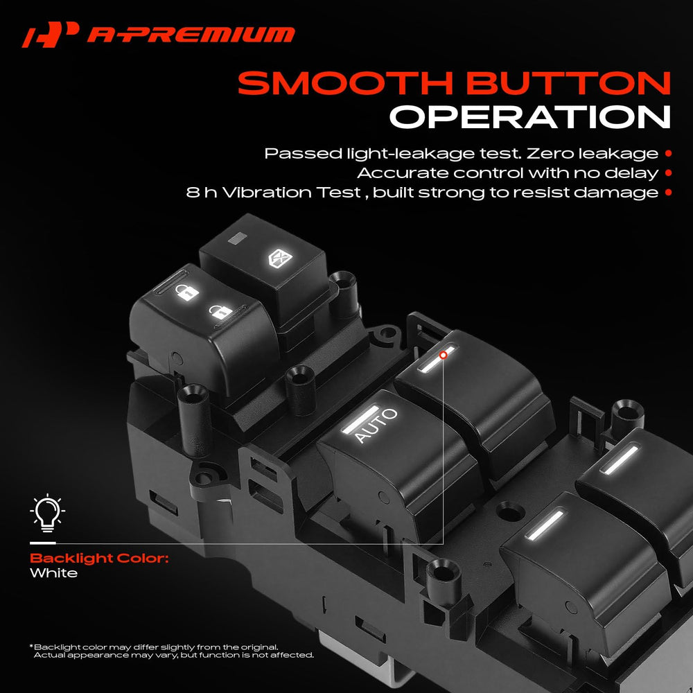 A-Premium illuminated white backlight for improved night visibility