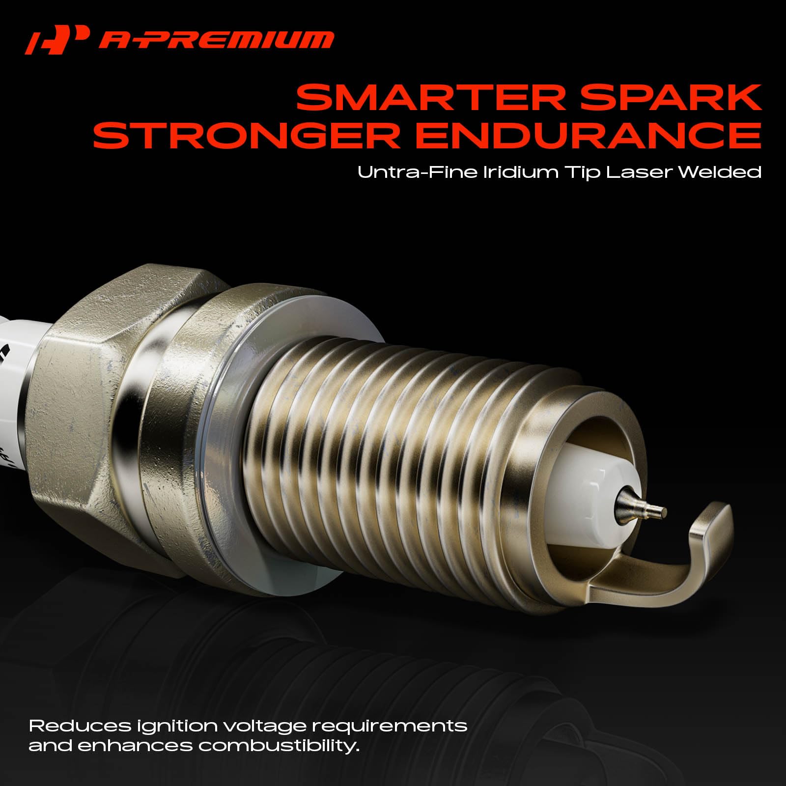 A-Premium coil terminal and plug thread close-up showing precision fit and secure connection