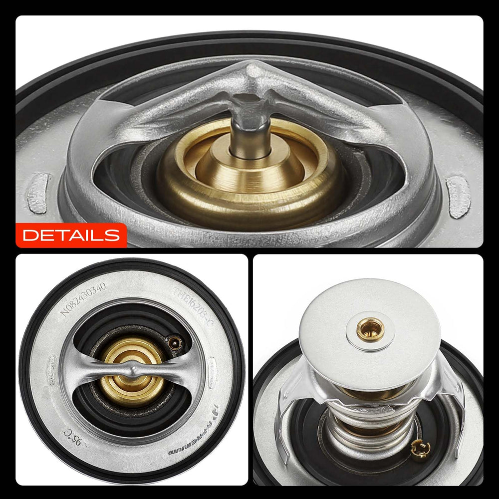 A-Premium thermostat material finish detail showing metal surface, indicating corrosion resistance