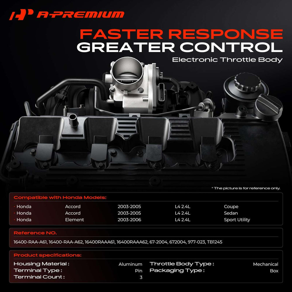 A-Premium throttle body back with three-pin connector for correct electrical fit