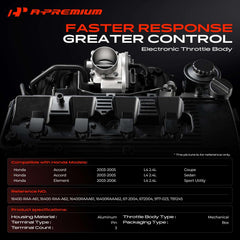 A-Premium throttle body back with three-pin connector for correct electrical fit